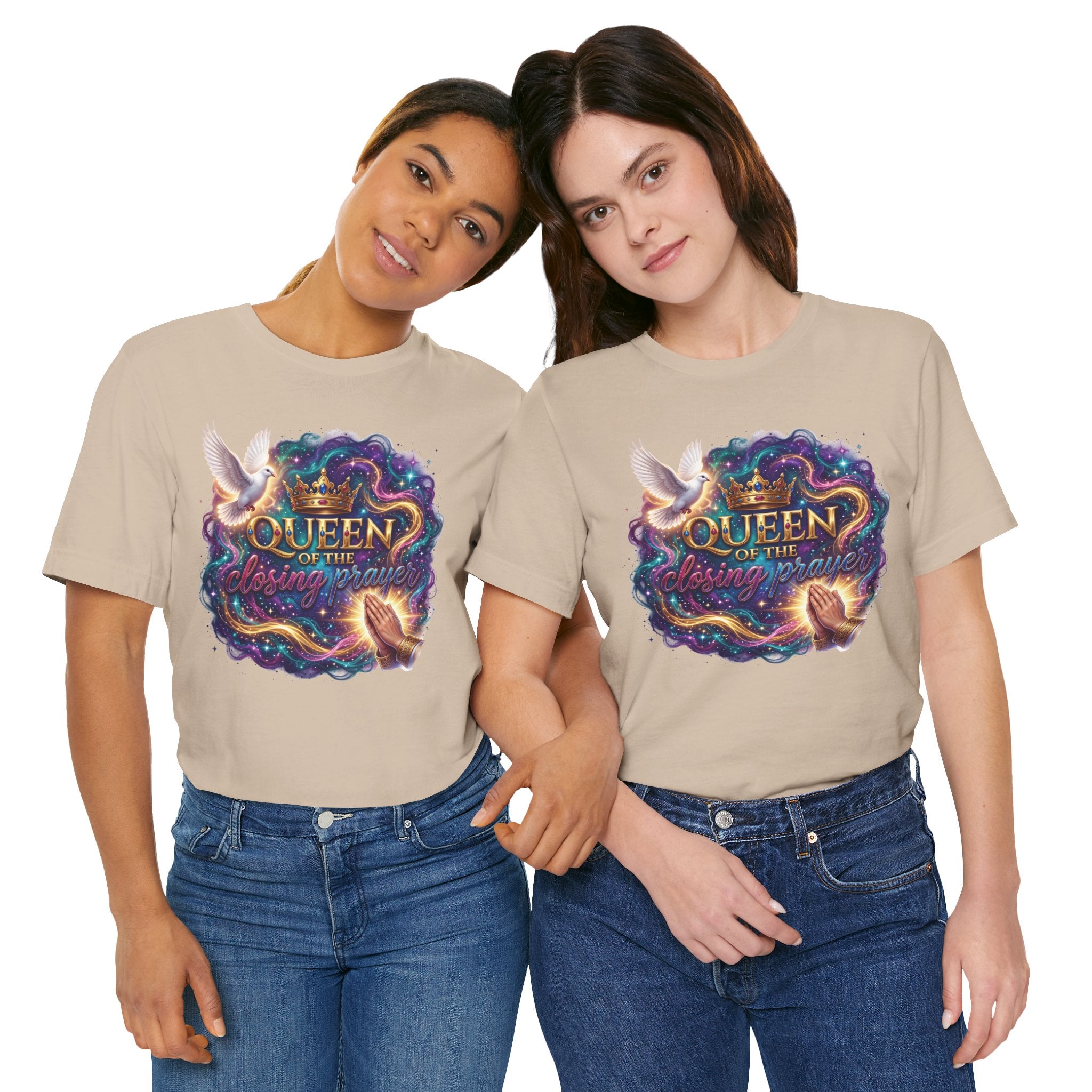 Queen of the Closing Prayer Christian T-Shirt | Funny Church Shirt for Women | Faith-Based Graphic Tee
