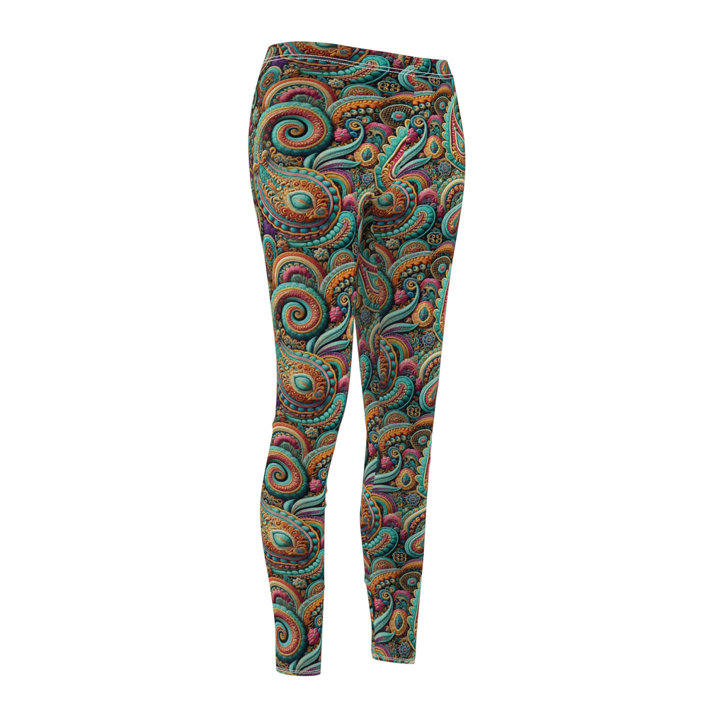 Women's Paisley Leggings – High-Waisted, Soft, and Comfy for Yoga, Running & Everyday Wear | Trendy Boho Available in Plus Sizes