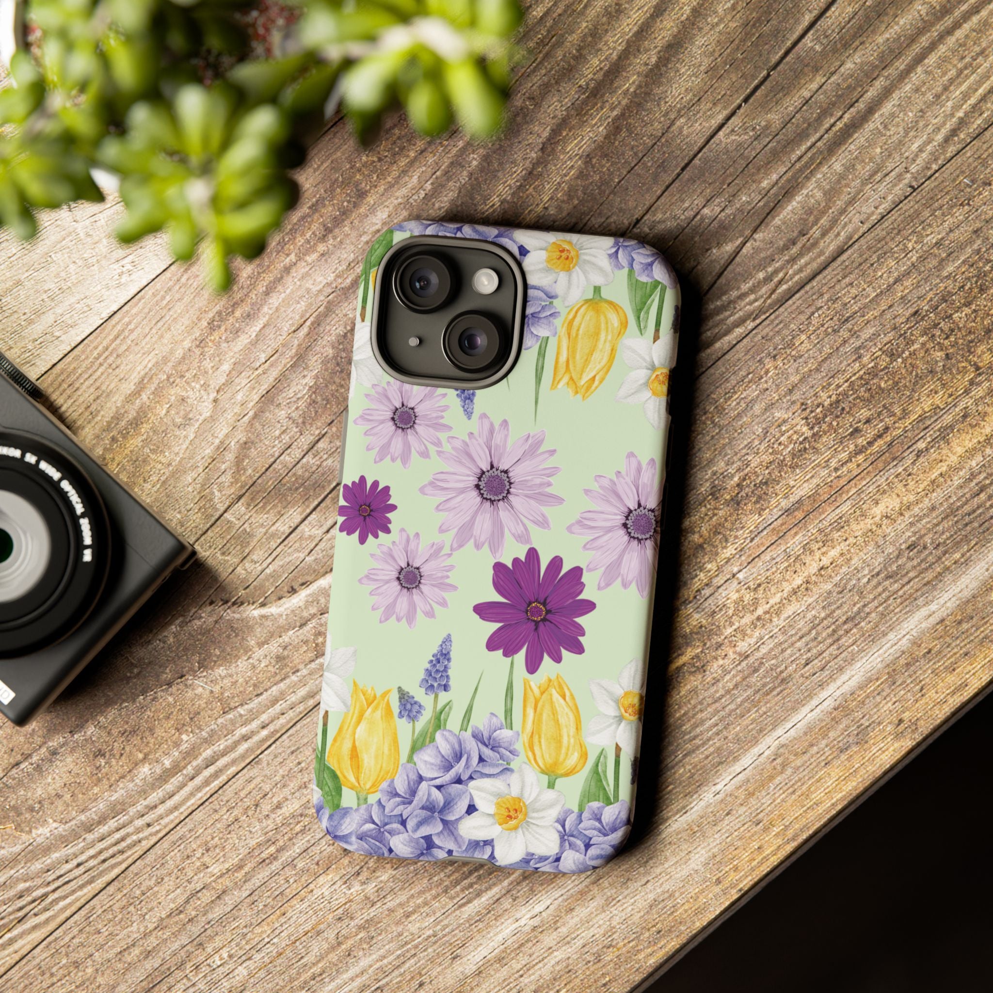 Lavender Yellow Flower Phone Case – Stylish Protective Cover for iPhone & Samsung, Botanical Design, Perfect Gift for Spring & Everyday Elegance