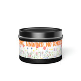 New House Bloom & Glow Elegant Floral Aromas in 4oz/8oz Tin Candles Essence of Nature Collection Unveil Serenity Romance with Exquisite Botanical Scents. Pure Harmony & Grace..