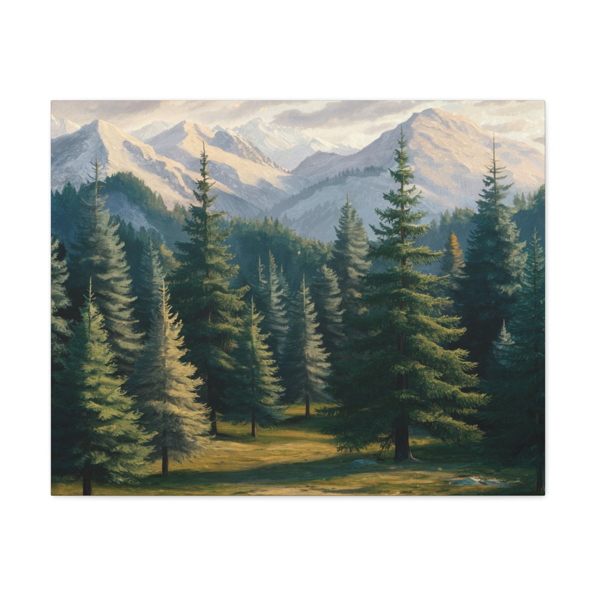 Majestic Mountain Lake Watercolor Landscape Art Print for Home Decor, Nature-Inspired Wall Art, Perfect for Living Room, Office & Gift Ideas Birthday Gift, Housewarming New House Decor.