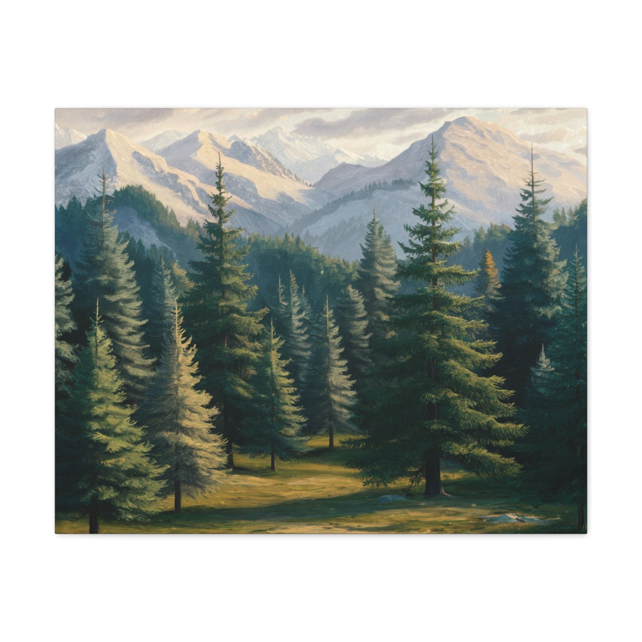 Majestic Mountain Lake Watercolor Landscape Art Print for Home Decor, Nature-Inspired Wall Art, Perfect for Living Room, Office & Gift Ideas Birthday Gift, Housewarming New House Decor.