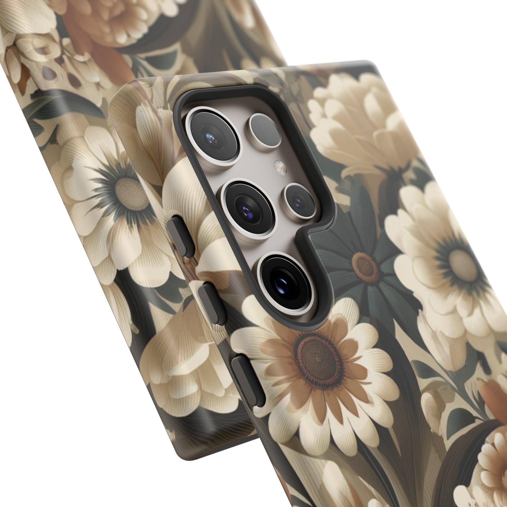 Mid-century Modern Floral Phone Case Durable for iPhone Samsung Gift iPhone 15, 14, 13 Samsung Pixel Gift for Mom Accessory Gift for Her