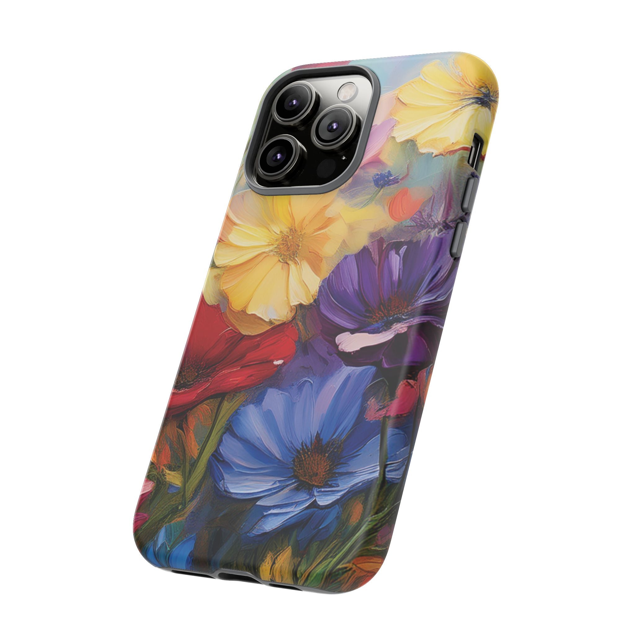 Bold Wildflower Phone Case Bright Hand-Painted Floral Art Vibrant Botanical Design for iPhone & Samsung | Trendy Nature Lover Gift Phone  Galaxy