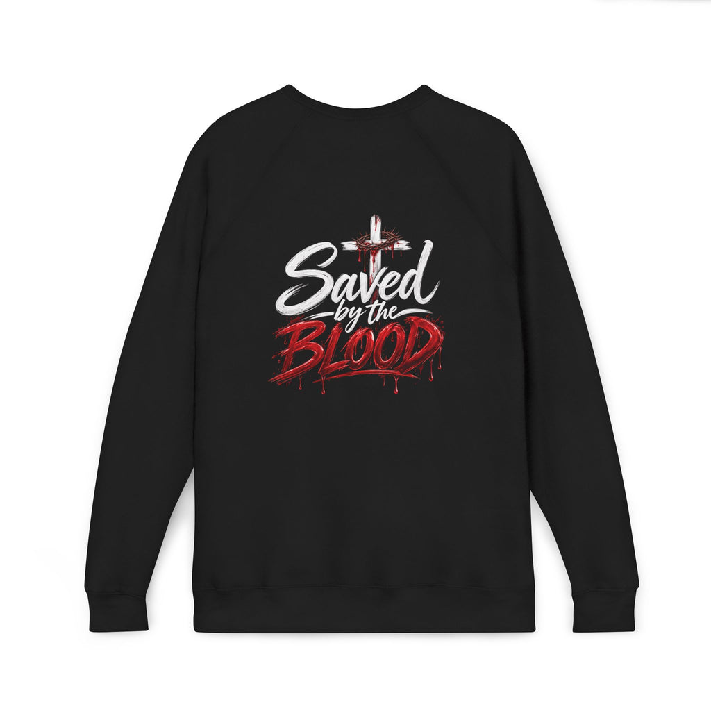 Saved by the Blood Sweatshirt — Christian Cross Faith Crewneck