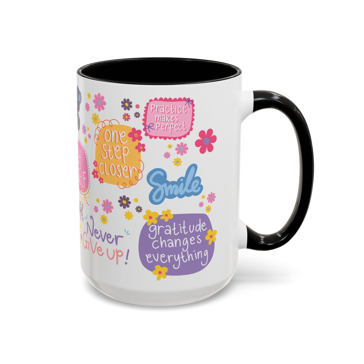 Good Vibes Only Coffee Mug 11 & 15 oz Ceramic Inspirational Cup, Positive Affirmation Gift for Mom, Teacher & Coworker | Morning Motivation Mother's Day, or Cozy Spring Mornings