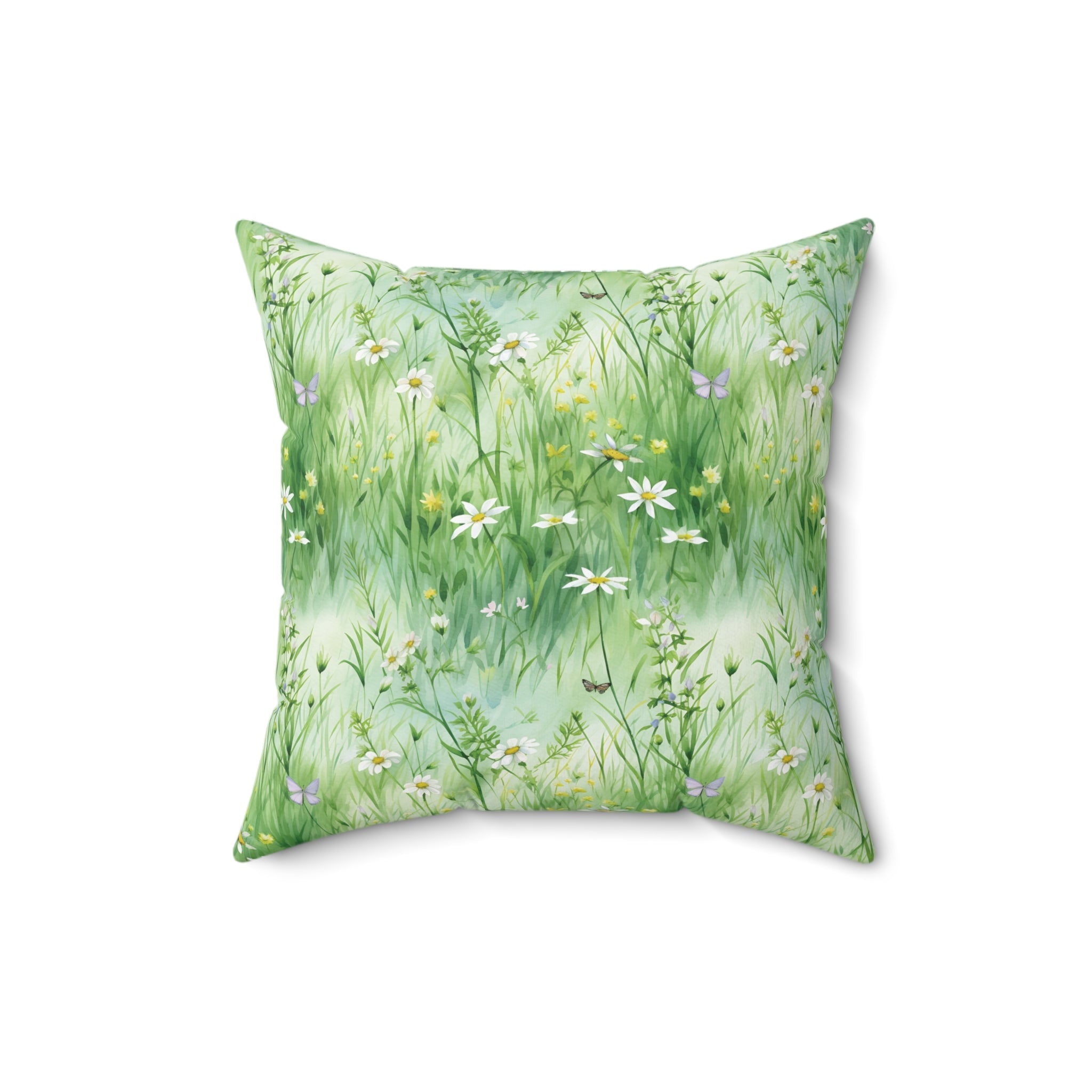 Housewarming Gift Beautiful Watercolor Grassing Daisy Square Decorative Pillow Elegant Home Accent Home Decor | Premium Quality, Soft, and Durable | Perfect for Couch, Bed, or Chair | Elegant Bedrooms Pillow Gift New House, Bridal Shower Gift