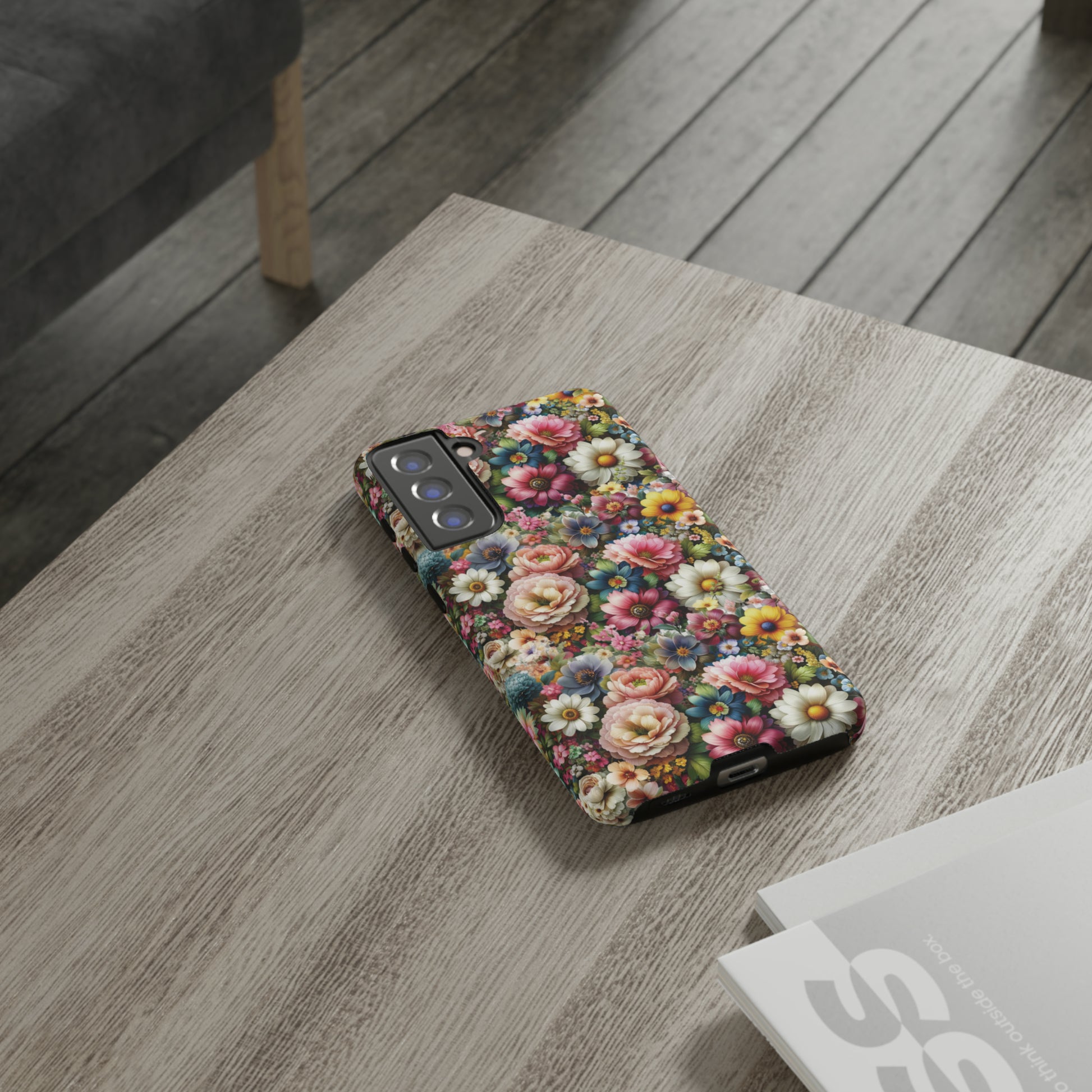 Floral Luxury Phone Tough Case Floral Elegant Durable Stylish for Modern Devices iPhone 15, Samsung iPhone Samsung Accessory Gift for Her.