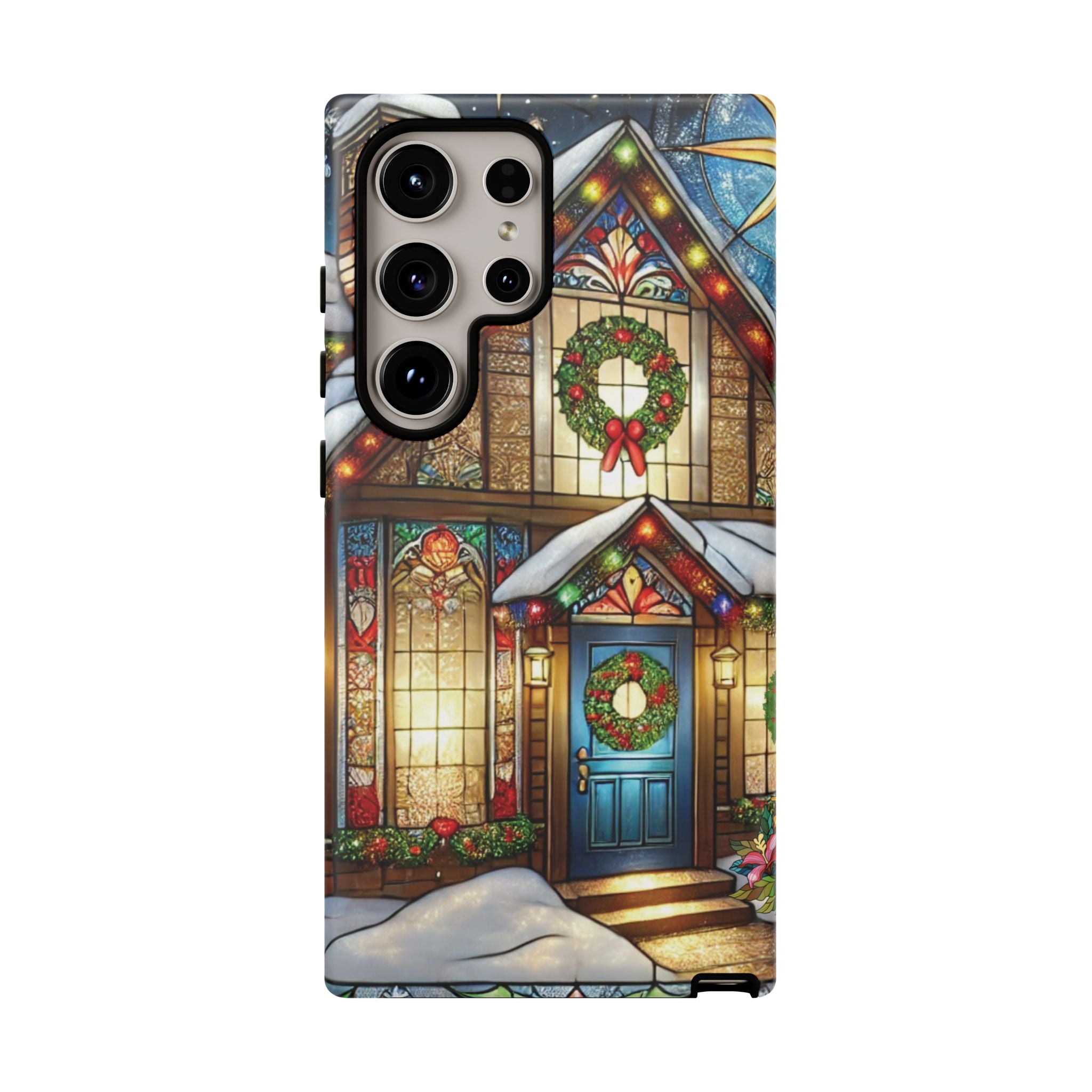 Phone Case - Stain Glass Christmas Unique Holiday Protection Gift for Her