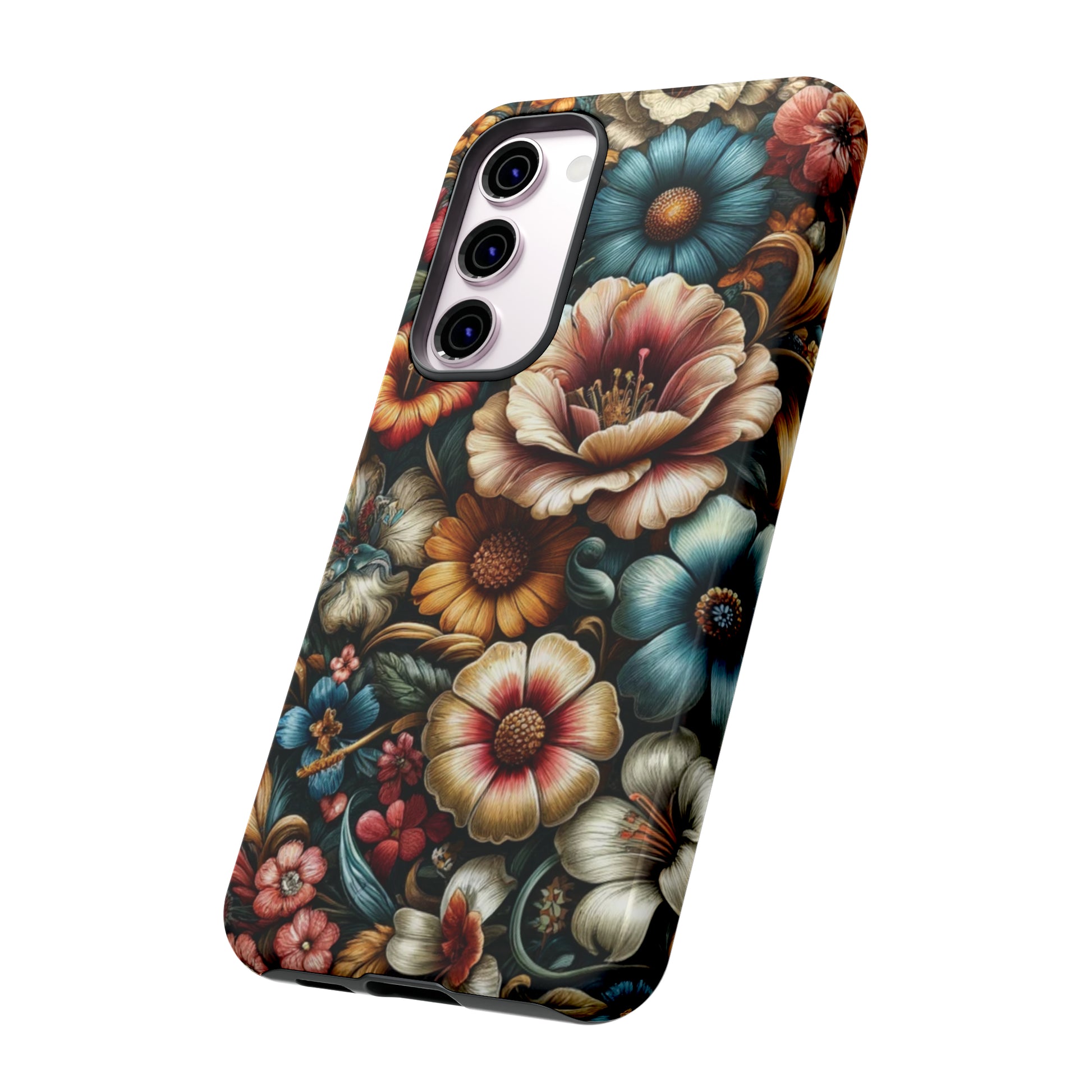 Pastel Floral Design Luxury Phone Tough Case Floral Elegant Durable Stylish for Modern Devices iPhone 15, Samsung iPhone Samsung Accessory Gift for Her.