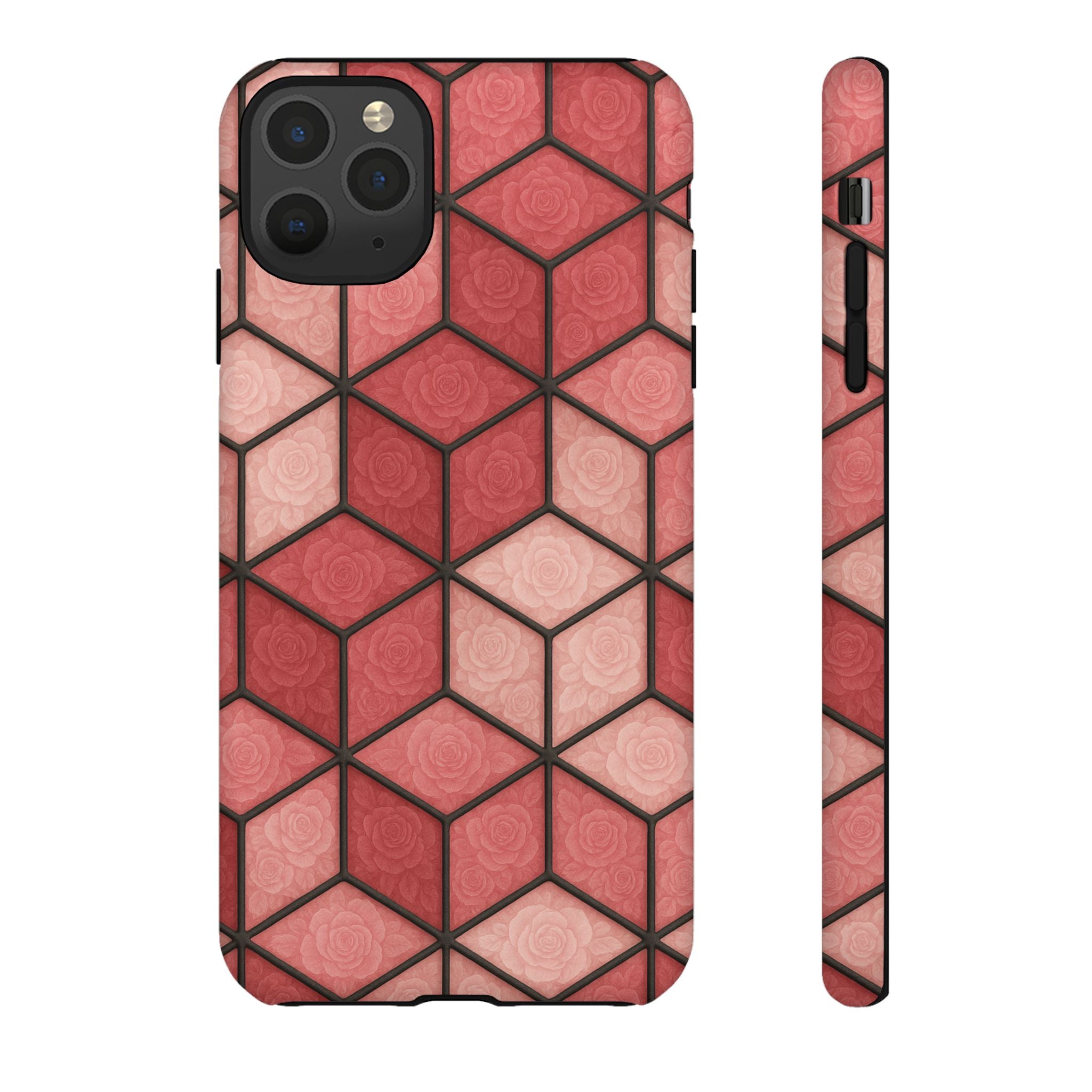 Geometric Stained Glass Illusion Phone Case Colorful Abstract Art, Aesthetic Protective Cover for iPhone, Samsung & Google, Unique Gift Idea Mom