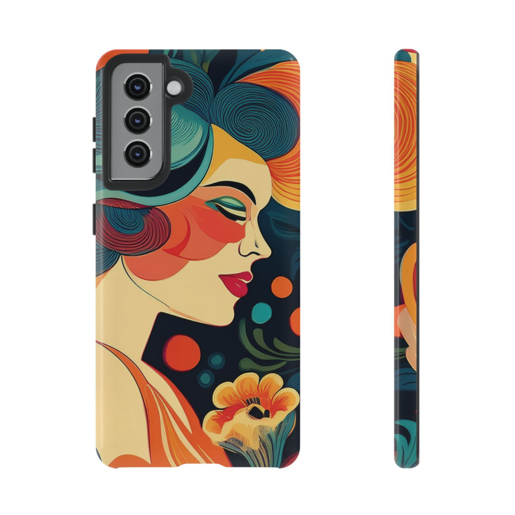 Coque de Téléphone Esthétique Années 50 Rétro Design d'Inspiration Vintage aux Couleurs Pastel Housse Style Mid-Century pour Modèles iPhone et Samsung Galaxy