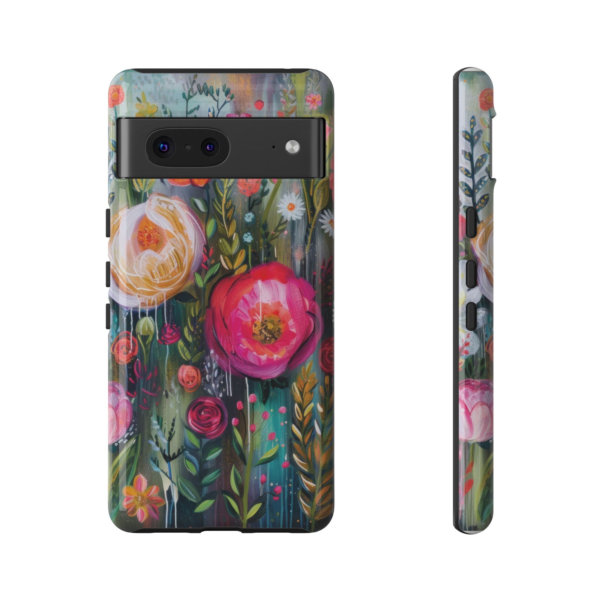 Watercolor Boho Floral Phone Case for iPhone 16 15 14 13 12  21 23 Samsung, and Pixel | Stylish Protective Cover Gift for Her Perfect for Floral Lover