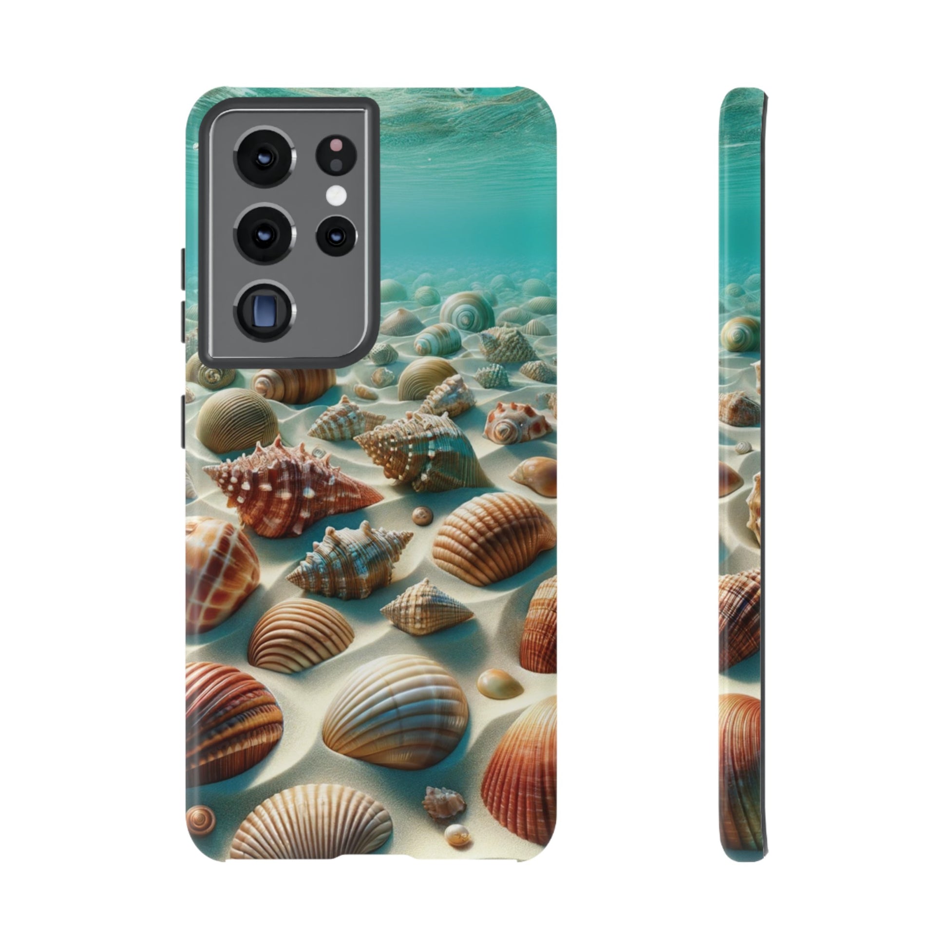 Plush Ocean Bliss Turquoise Seashell Ocean Beach View Protective Phone Case Gift for Her Phone 15, Samsung iPhone Samsung Gift for Her Case iPhone 15, Samsung iPhone Samsung Accessory Gift for Her.