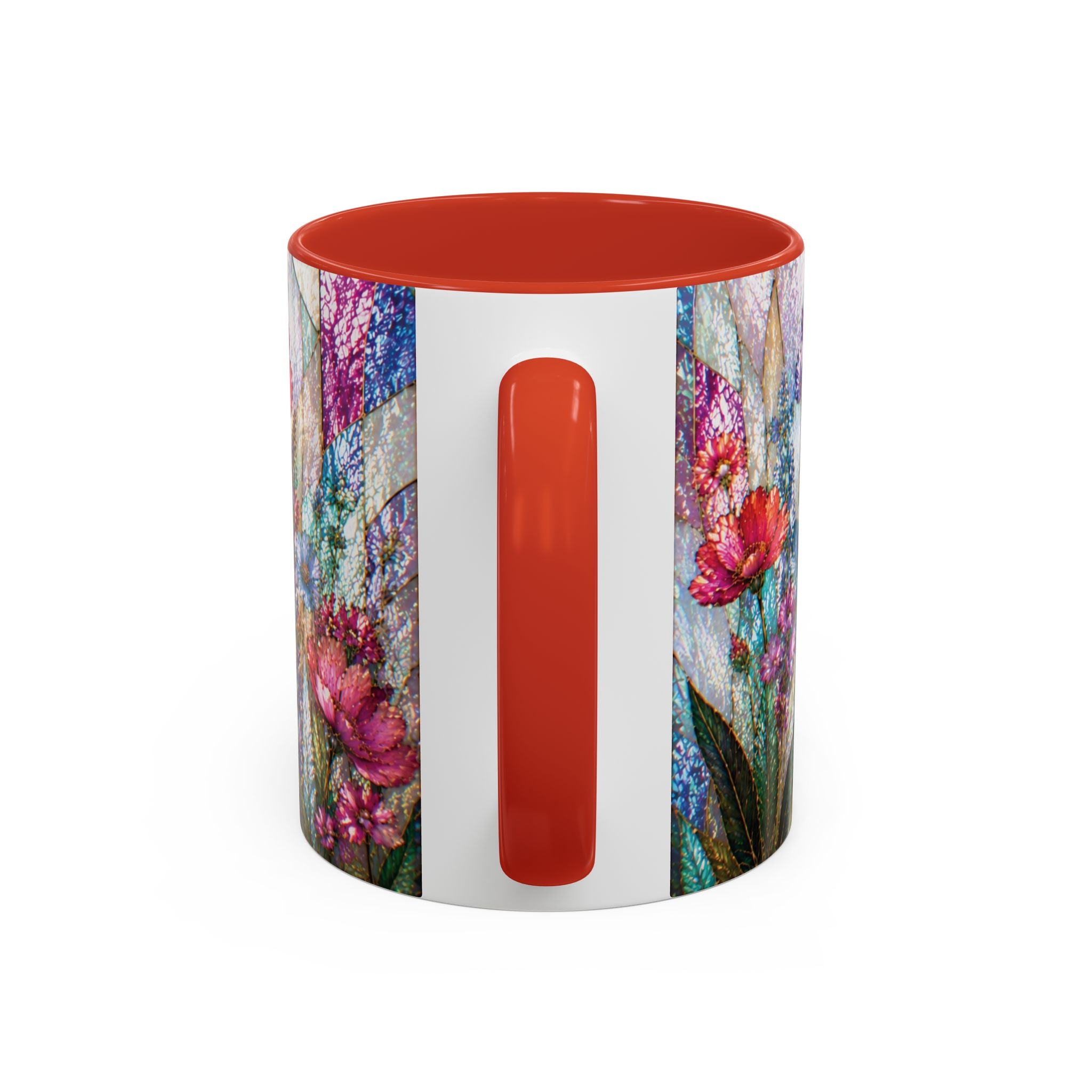 Wildflower Watercolor Coffee Mug Vibrant Wildflower Accent 11/15oz Stain Glass Illusion