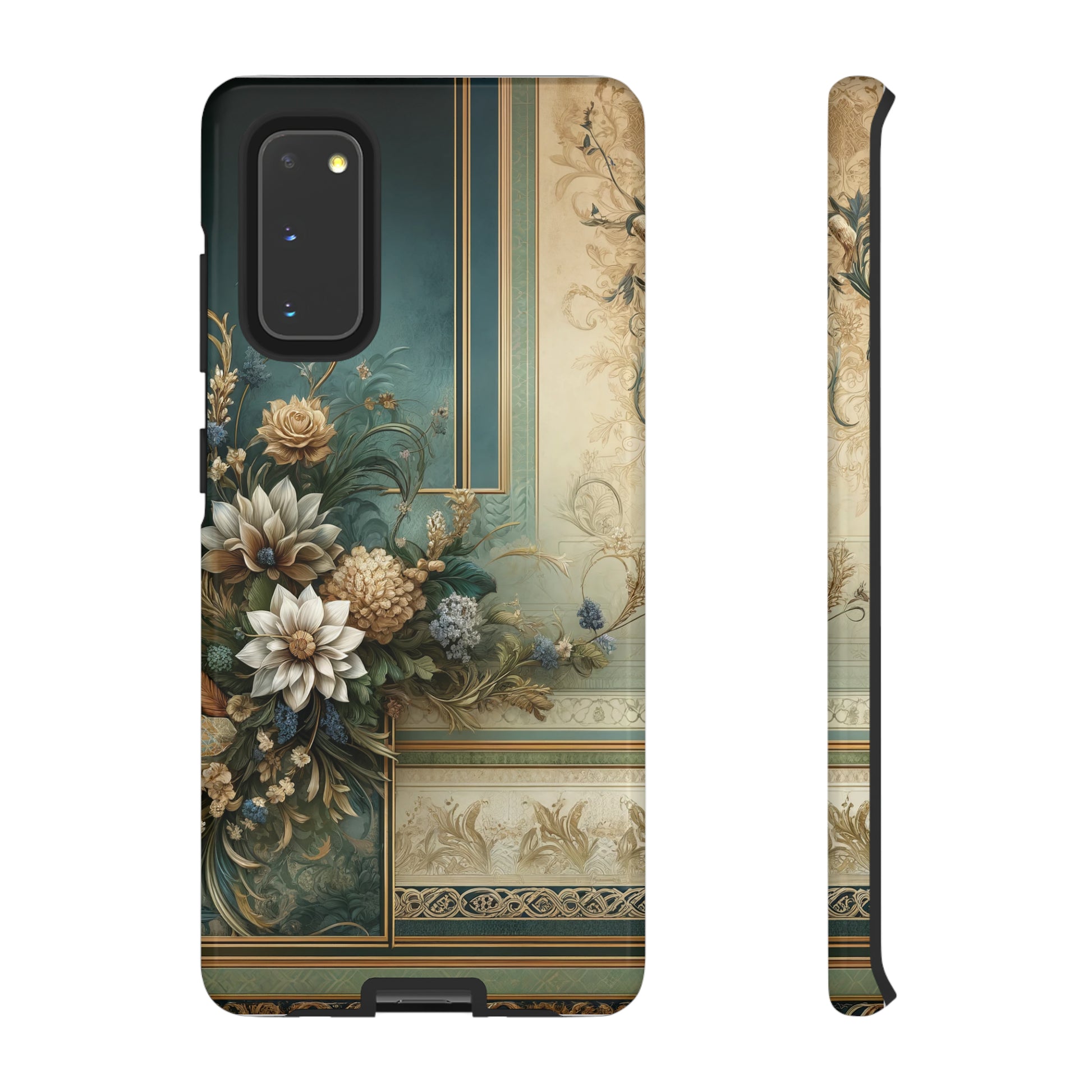 Victorian Floral Boho Luxury Phone Tough Case Floral Elegant Durable Stylish for Modern Devices iPhone 15, Samsung iPhone Samsung Accessory Gift for Her.