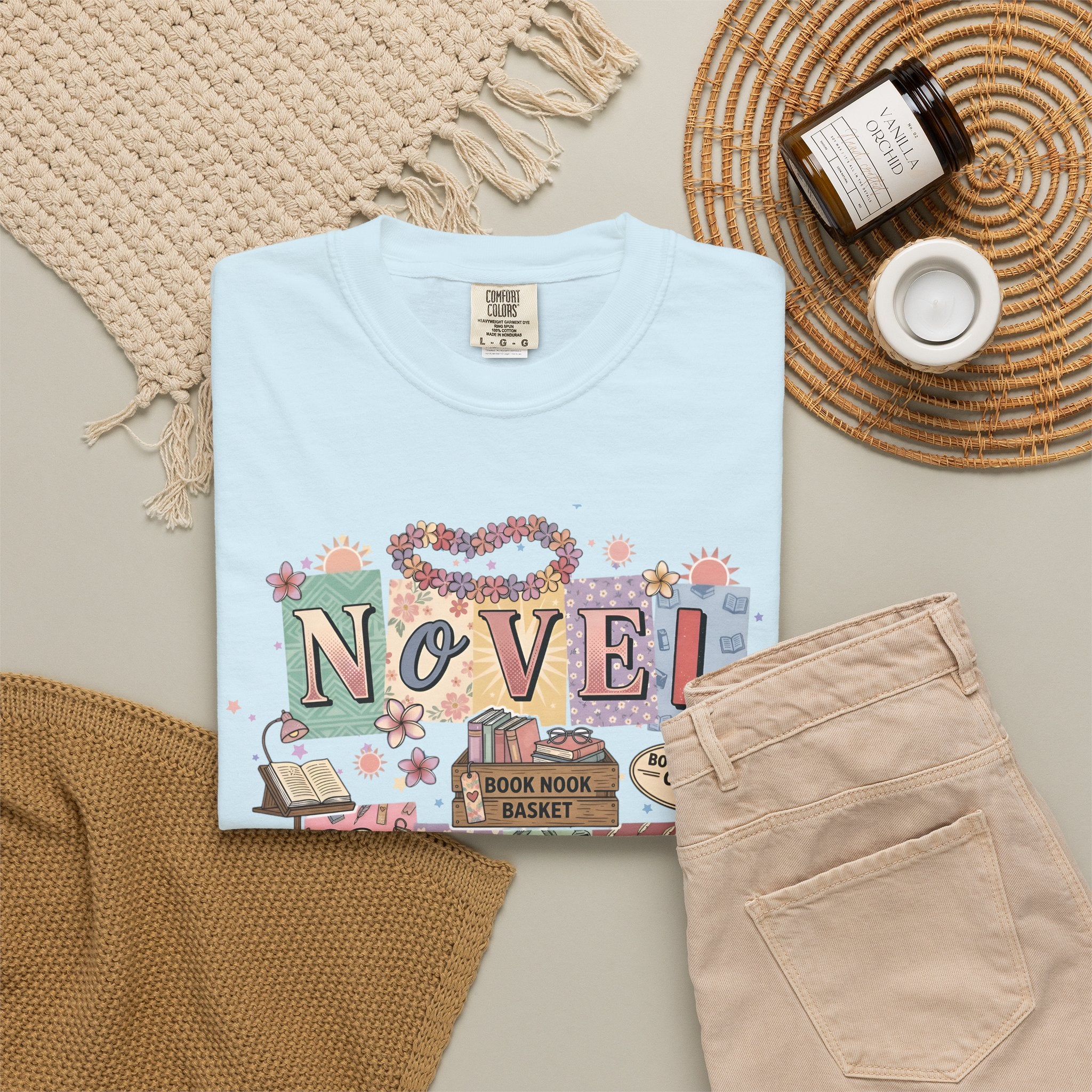 Novel Lover Reader T-Shirt — Book Lover Tee for Her Romantic