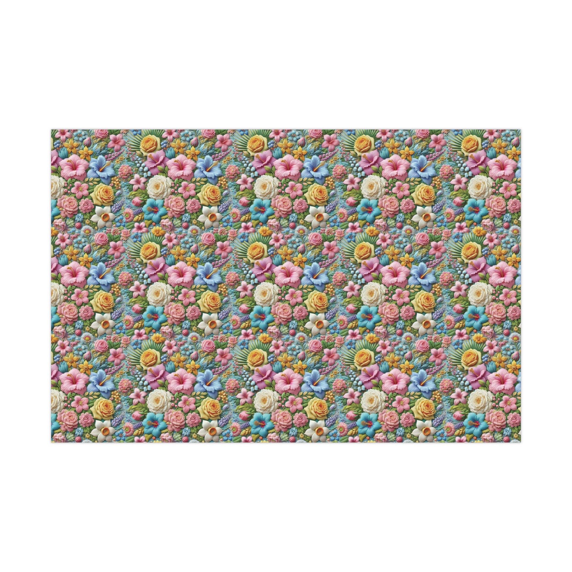 Gift Wrap Pastel Floral Wrapping Paper Elegant Flower Design, Premium Quality Gift Wrap for All Occasions, Beautiful Versatile for Birthdays, Weddings, and More Decor - MRSBYVALLE