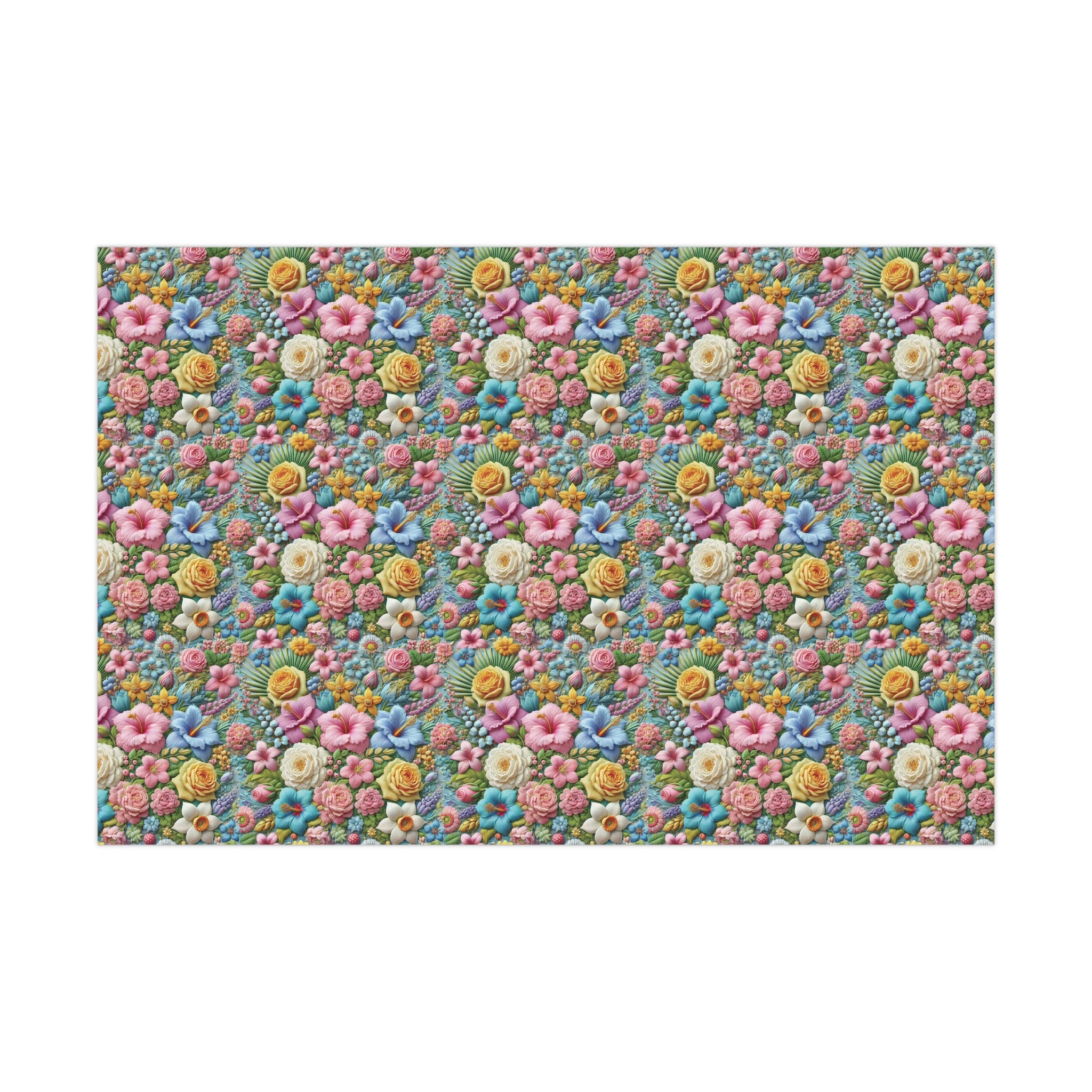 Gift Wrap Pastel Floral Wrapping Paper Elegant Flower Design, Premium Quality Gift Wrap for All Occasions, Beautiful Versatile for Birthdays, Weddings, and More Decor - MRSBYVALLE
