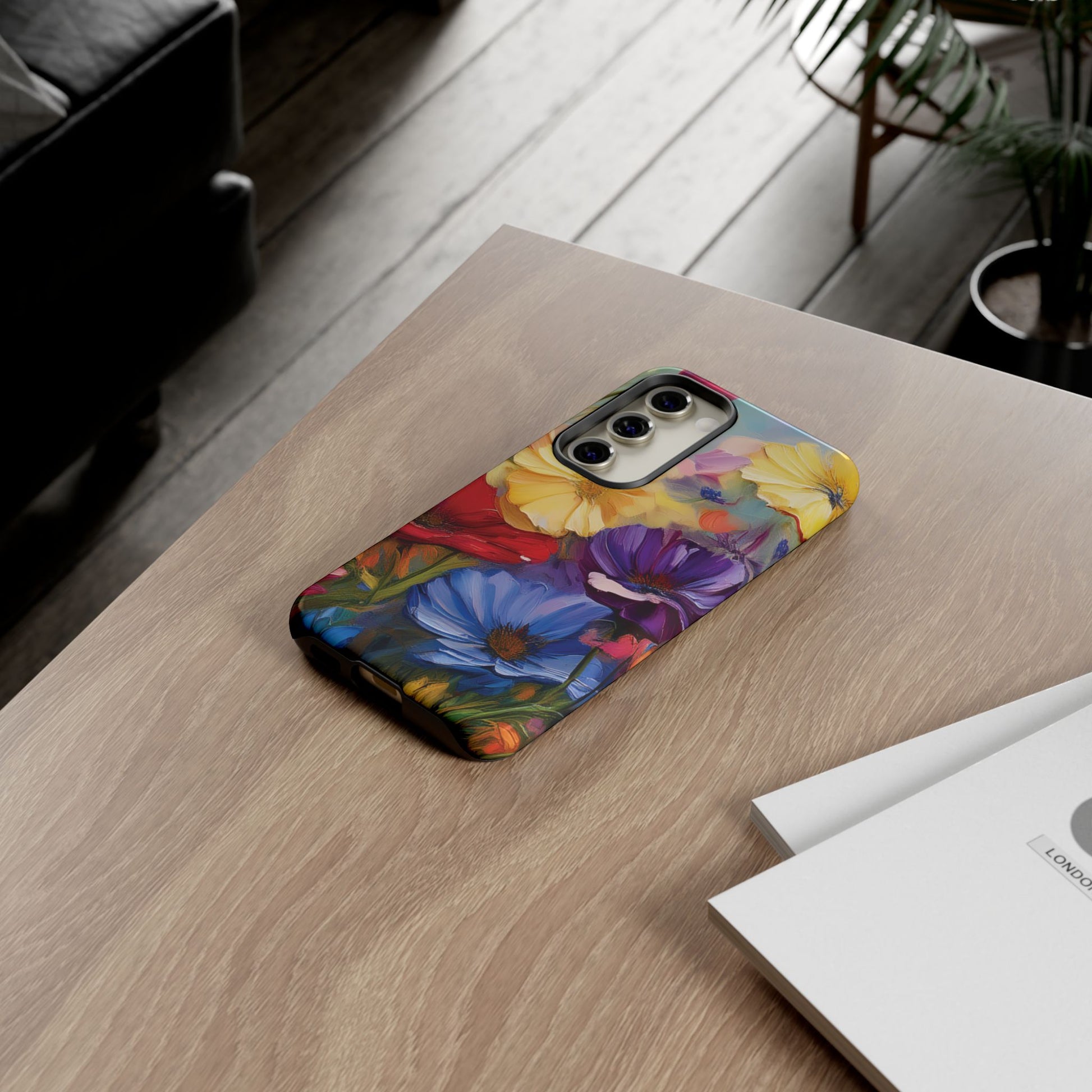 Bold Wildflower Phone Case Bright Hand-Painted Floral Art Vibrant Botanical Design for iPhone & Samsung | Trendy Nature Lover Gift Phone  Galaxy