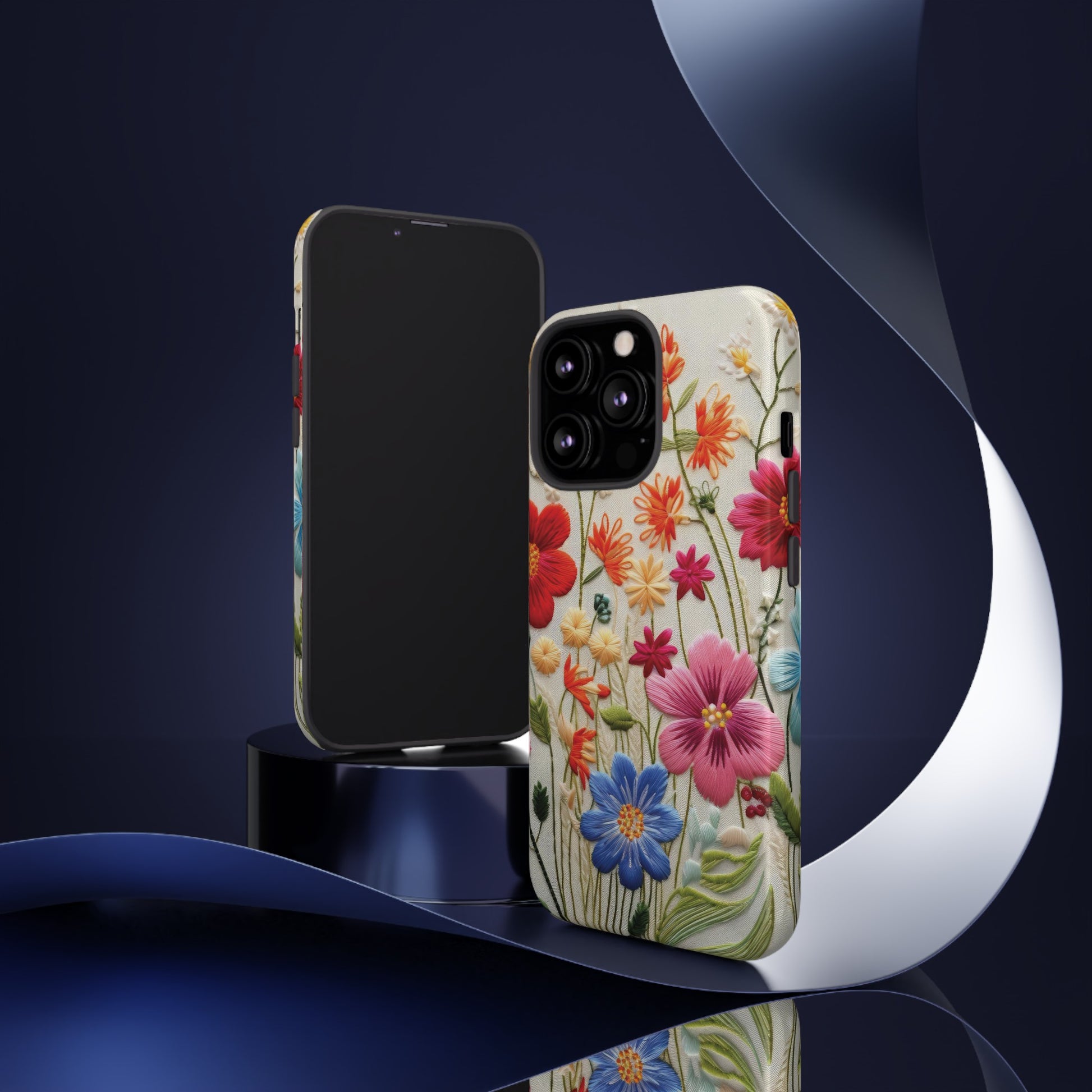 3D Floral Phone Case Elegant Faux Flower Durable for iPhone Samsung Smartphone iPhone 15, 14, 13 Samsung Gift for Mom