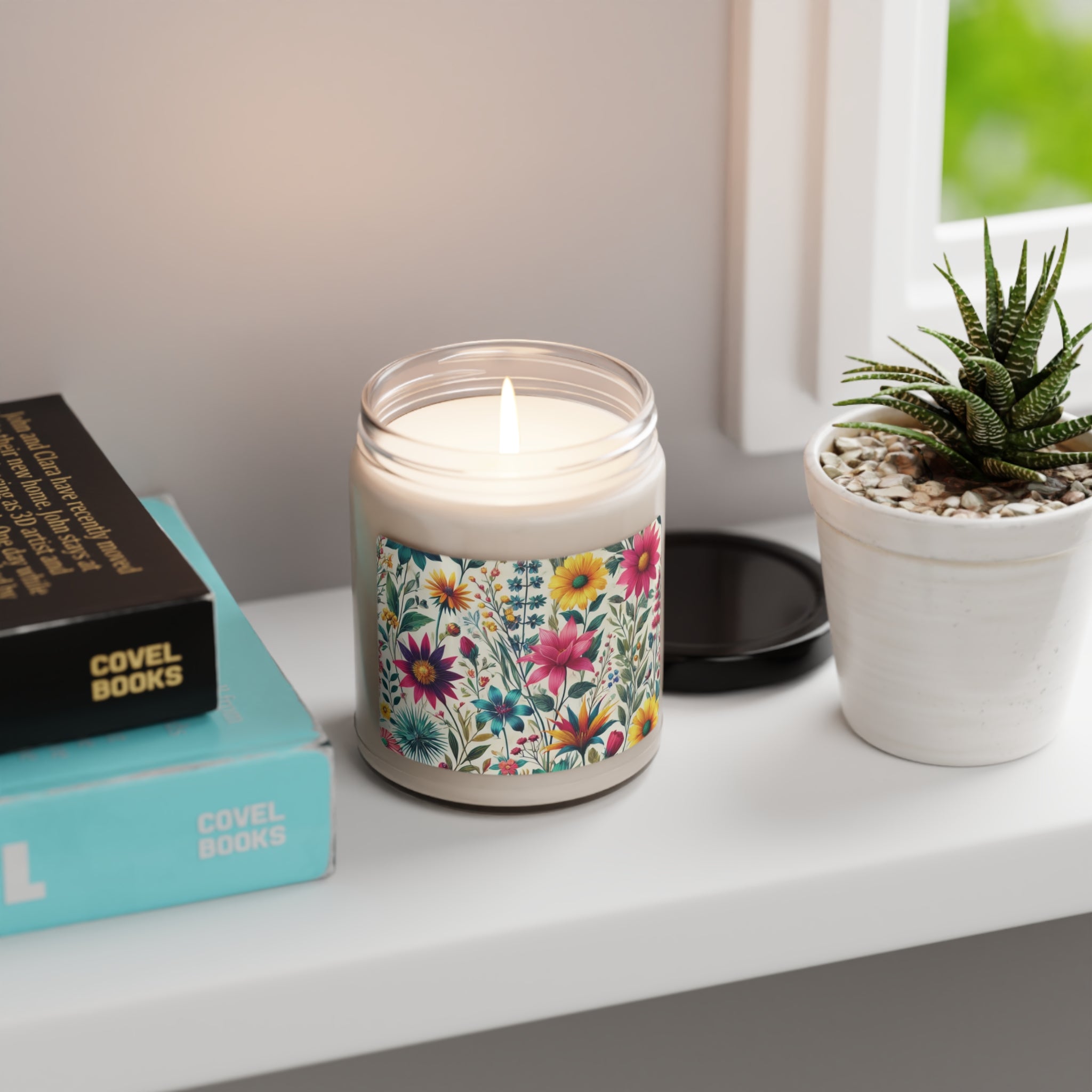New House Wildflower Floral Candle 9oz Perfect for Relaxation Home Ambiance Scented Soy Candle, 9oz, Wedding, Bridal Shower, Mother's Day Gift Housewarming Gift - MRSBYVALLE