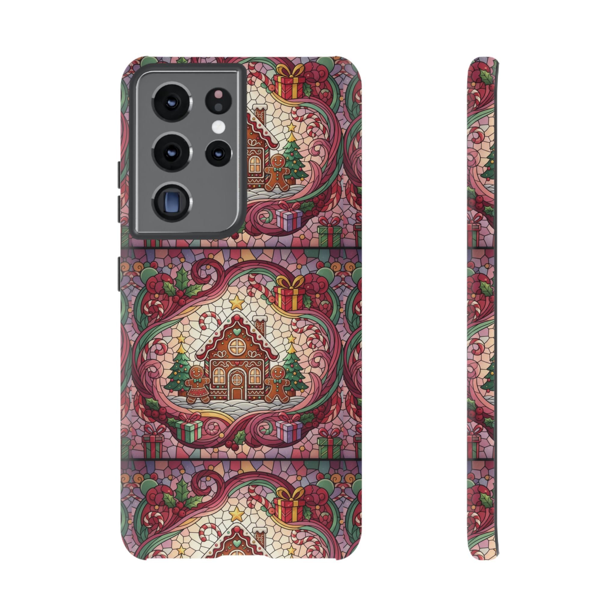 iPhone Case 17, 16  Gingerbread Stained Glass Tough Case Samsung perfect phone case
