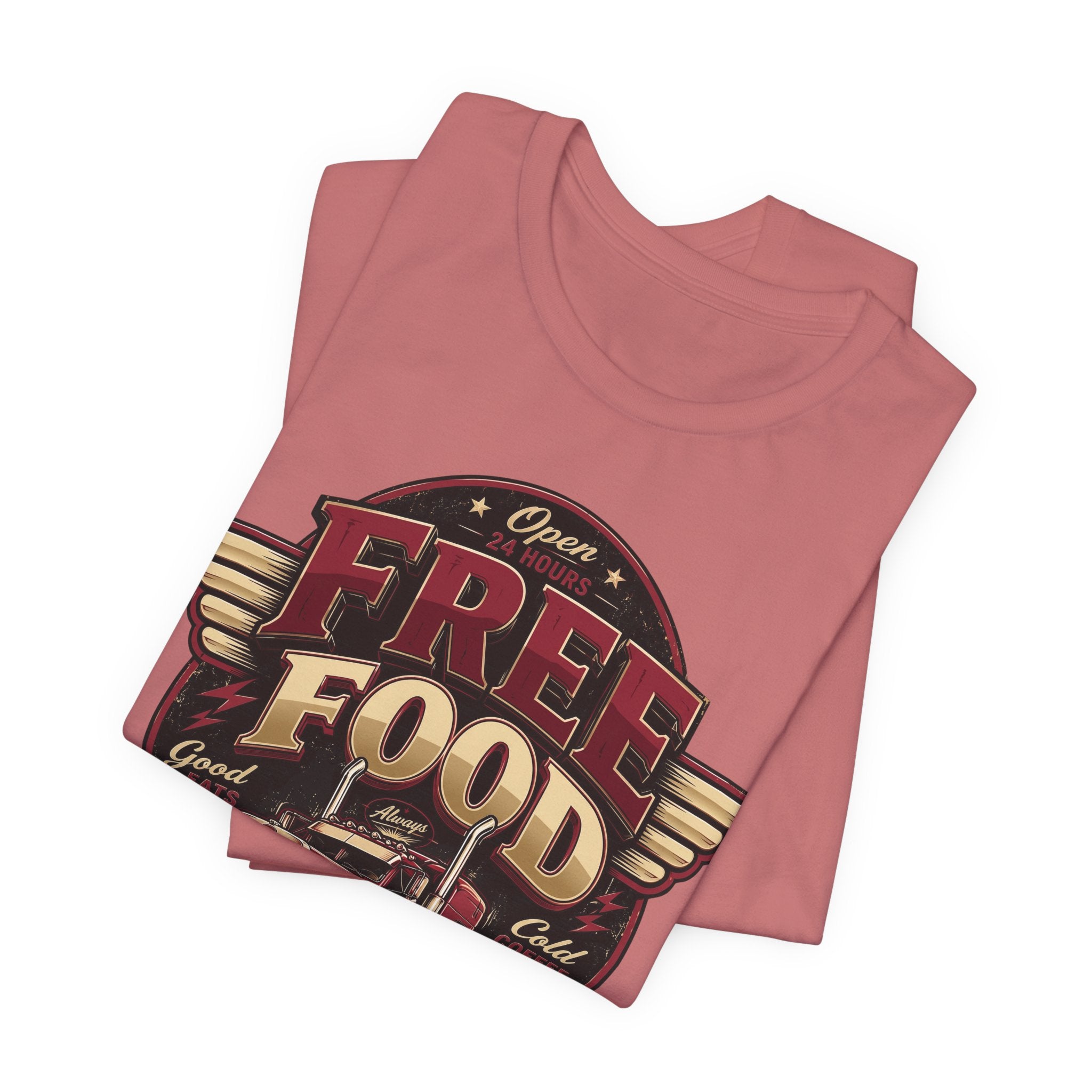 Funny "Free Food" Food Truck T-Shirt Perfect for Dad or Husband