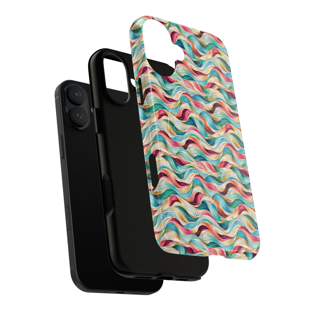 Colorful Wave MagSafe Tough Phone Case