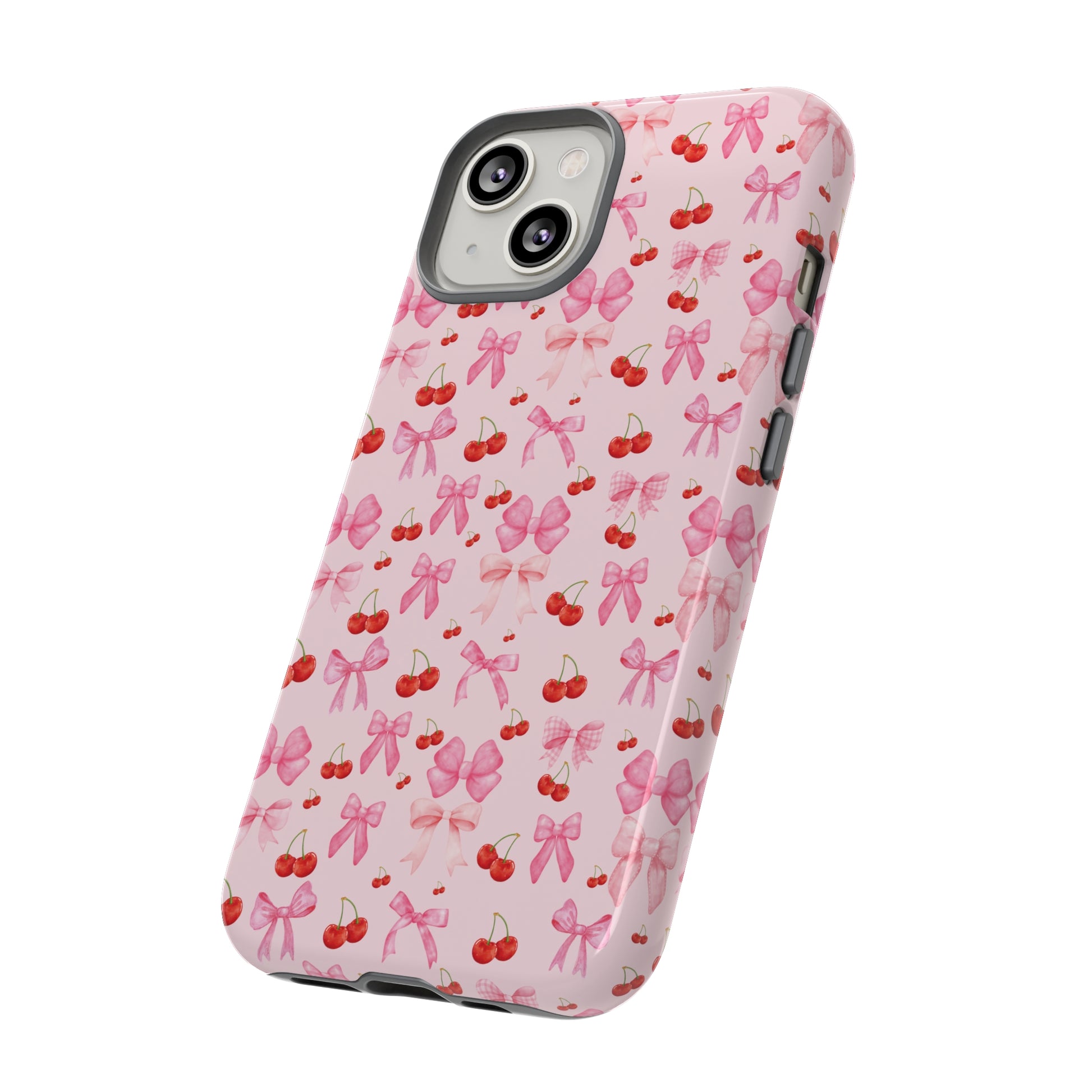 Coquette phone case Cherry Coquette Ribbon Bow iPhone Case Fruity, Girly Gift for Her Phone 15, Samsung iPhone Samsung Gift for Her Case iPhone 15, Samsung iPhone Samsung Accessory Gift for Her.