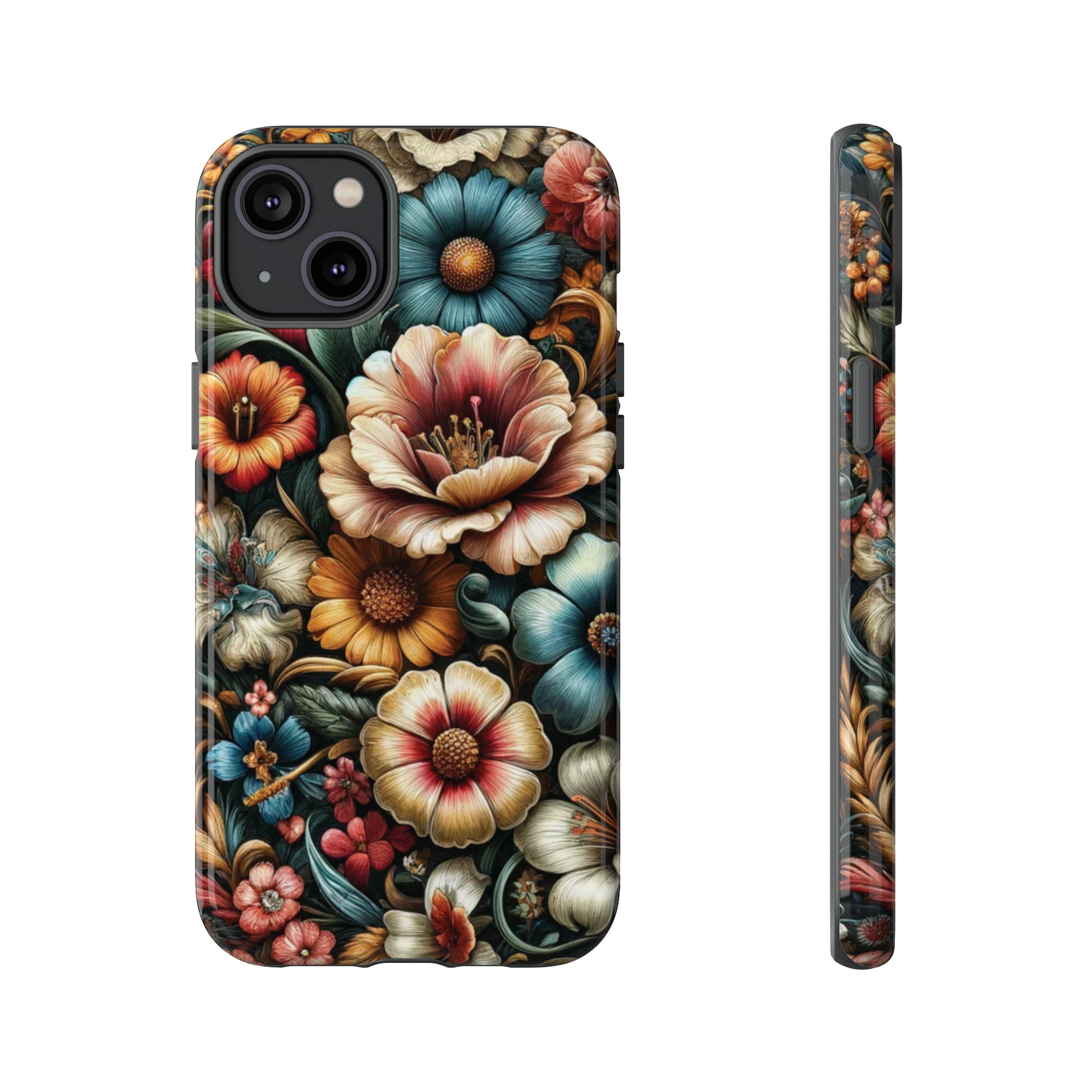 Pastel Floral Design Luxury Phone Tough Case Floral Elegant Durable Stylish for Modern Devices iPhone 15, Samsung iPhone Samsung Accessory Gift for Her.
