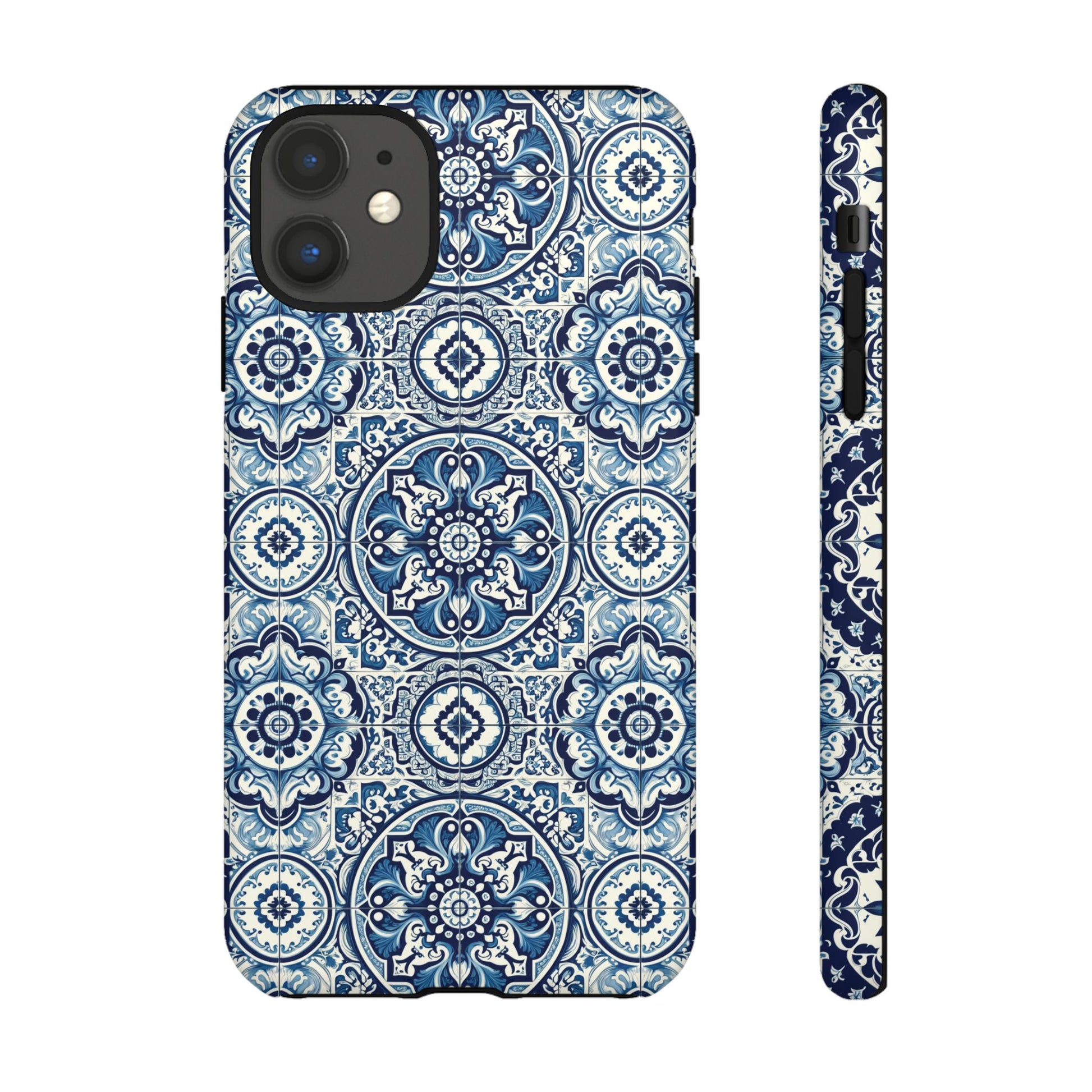 Azulejo Tile Phone Case Elegant Mediterranean Blue Porcelain Design iPhone 17, 16, 15, Samsung iPhone Samsung Accessory Gift for Her