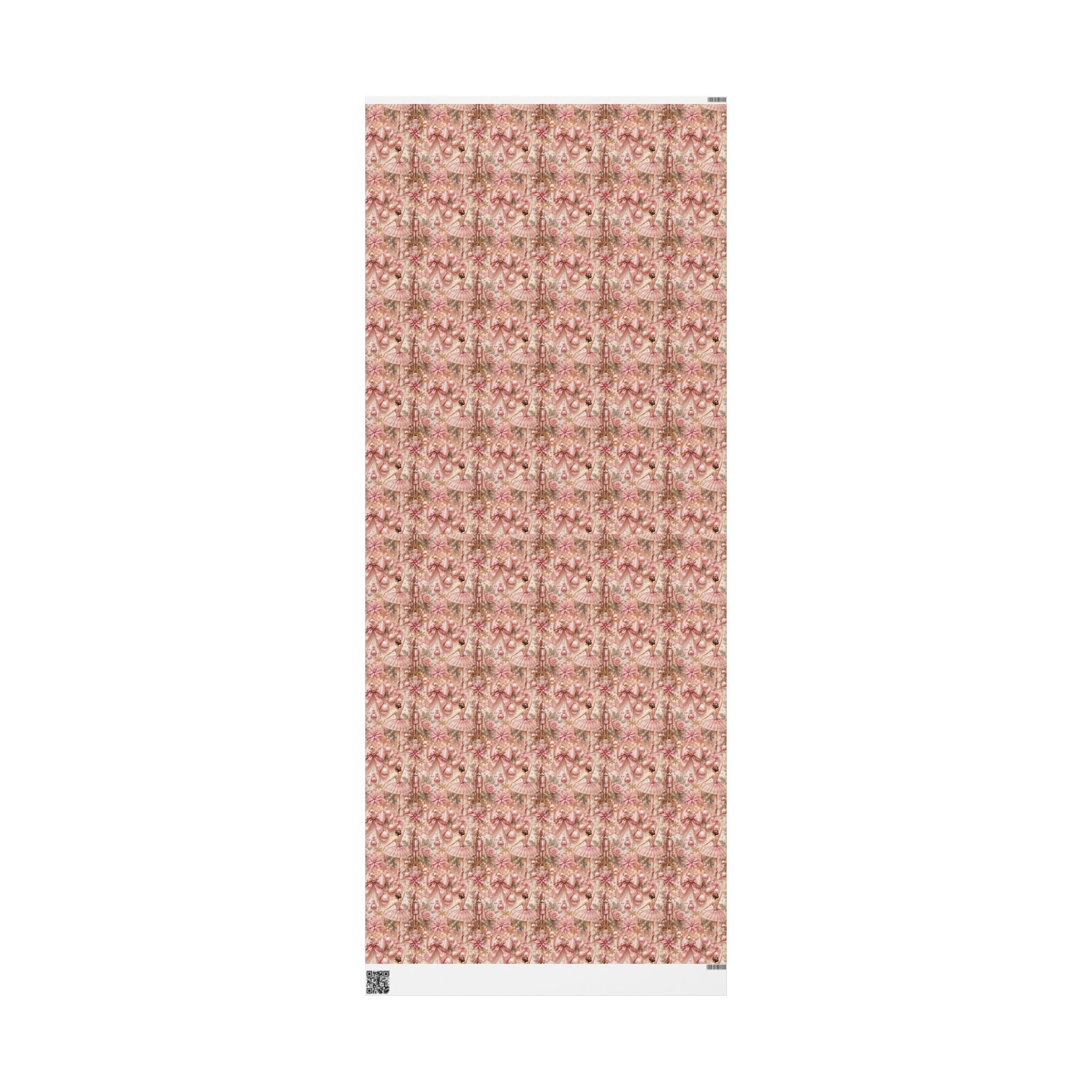 Pink Nutcracker Ballet Christmas Wrapping Paper Seamless Vintage Ballerina Holiday Gift Wrap Luxury Pink Christmas