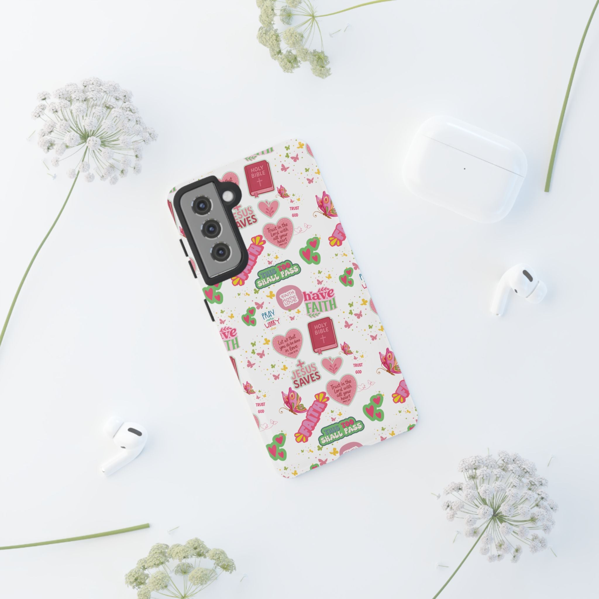 Carry Your Faith Everywhere | Christian Tough Phone Case with Bible Verse or Affirmation | Protective, Inspirational Gift for Christians