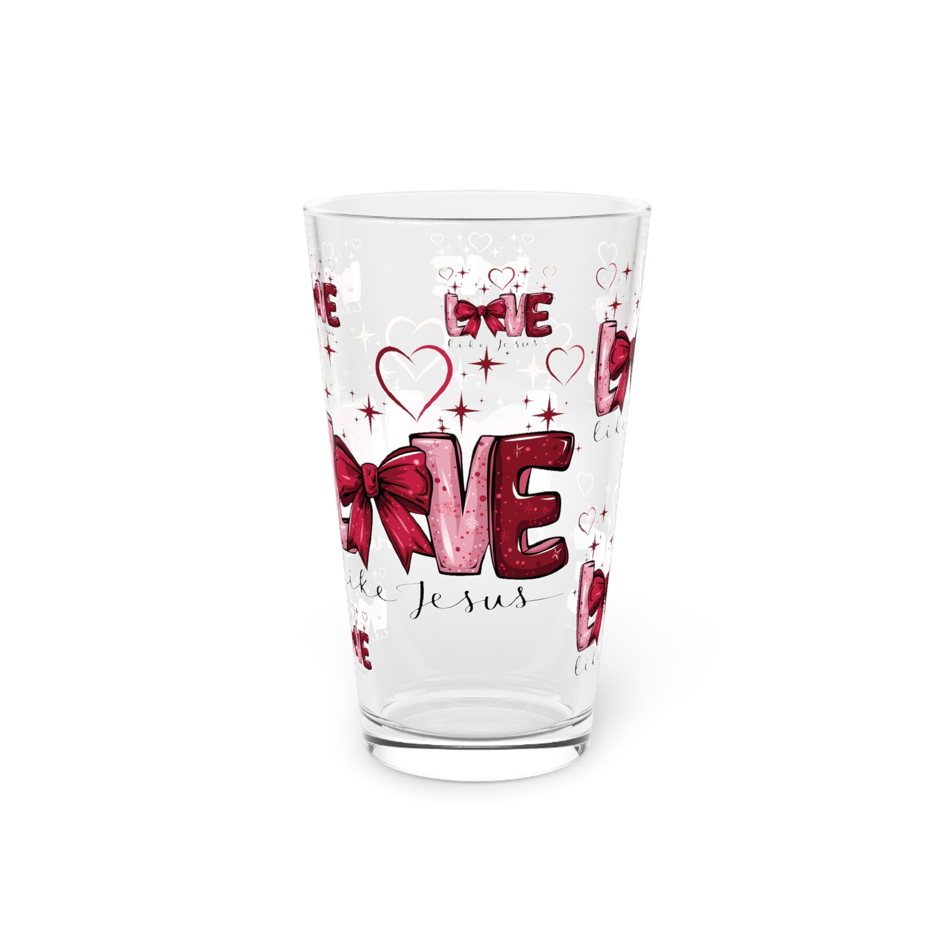Love Like Jesus—Christian 16oz Pint Glass | Inspirational Faith Drinkware, Perfect Religious Gift for Believers, Christian Homes & Faith Collections