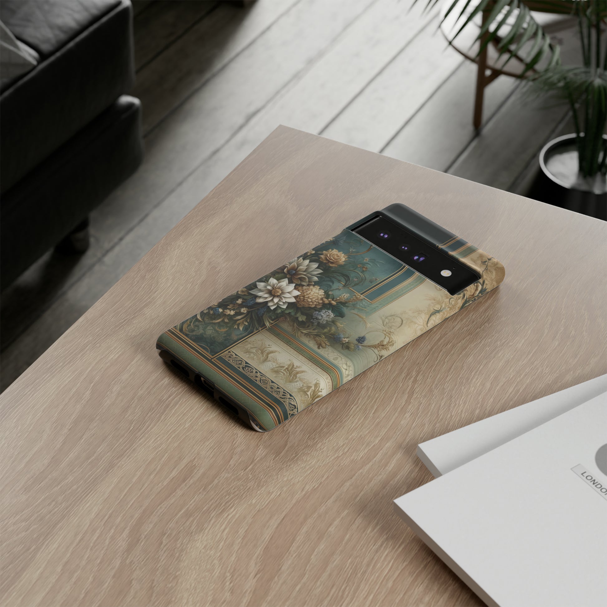 Victorian Floral Boho Luxury Phone Tough Case Floral Elegant Durable Stylish for Modern Devices iPhone 15, Samsung iPhone Samsung Accessory Gift for Her.