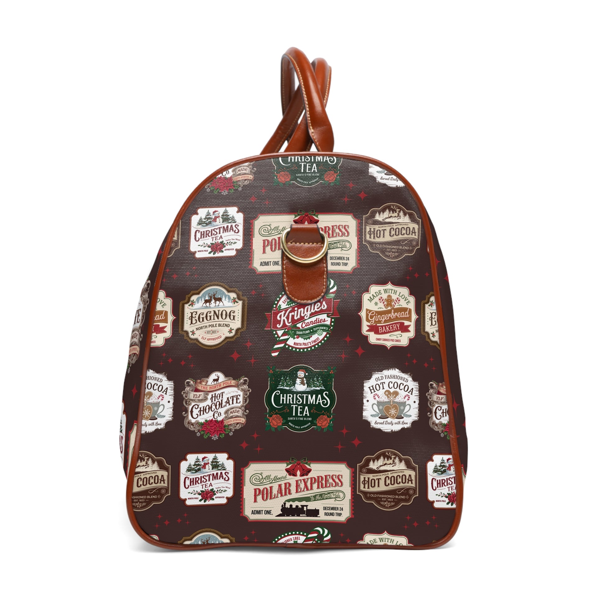 Retro Christmas Signs Travel Bag Perfect for Holiday Trips & Weekend Getaways Stylish & Durable Overnight Bag with Vintage-Inspired Holiday Design for Festive Travel - MRSBYVALLE