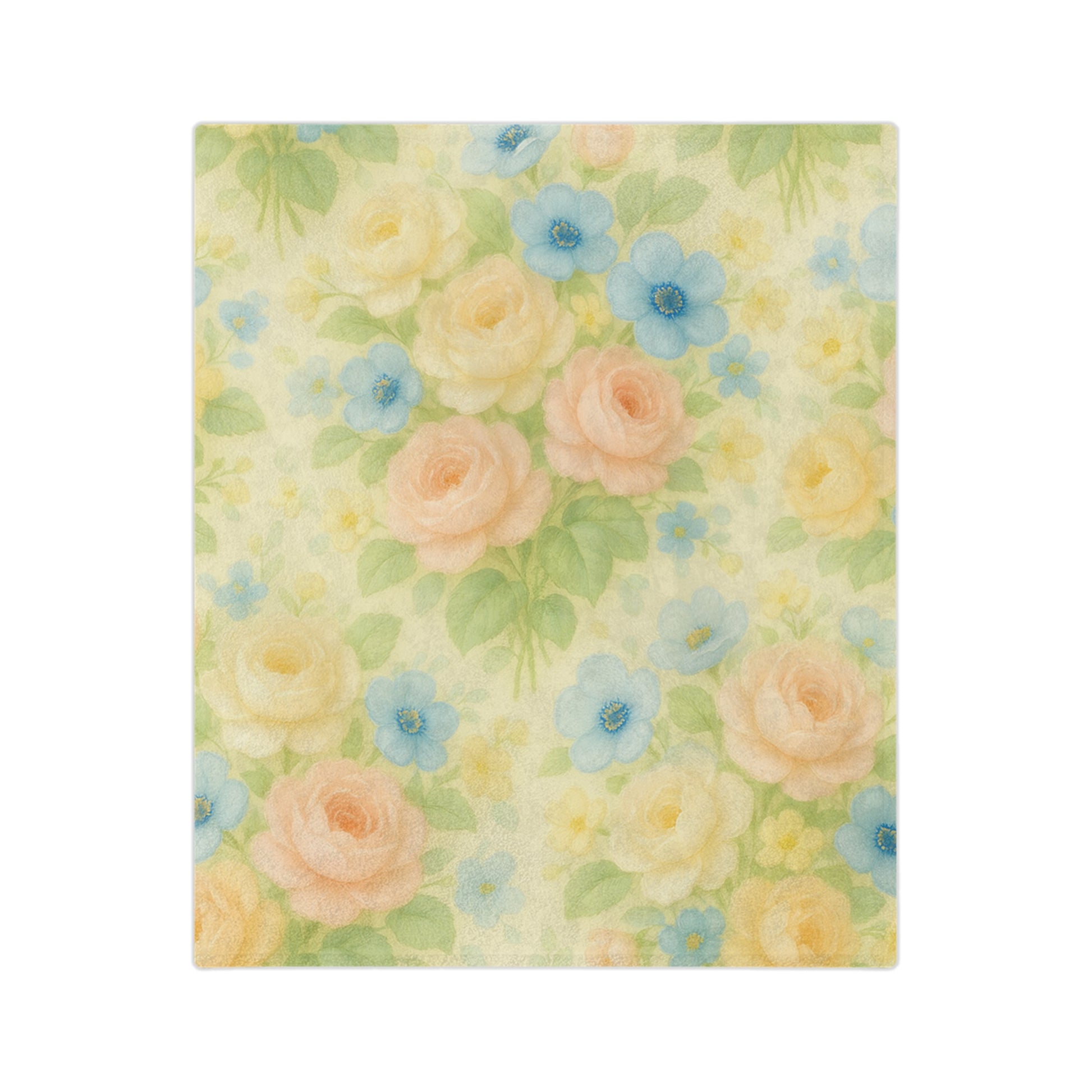 Vintage floral Yellow Flower Throw Blanket – Cozy Soft Botanical Design for Bed, Couch, or Reading Nook, Perfect Gift for Nature Lovers & Home Refresh