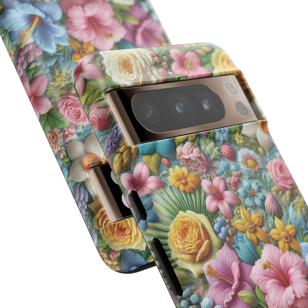Elegant Pastel Flower Phone Case – Beautiful Floral Design, Durable Protection for Your Device, Stylish and Lightweight, Perfect Gift for Flower Lovers