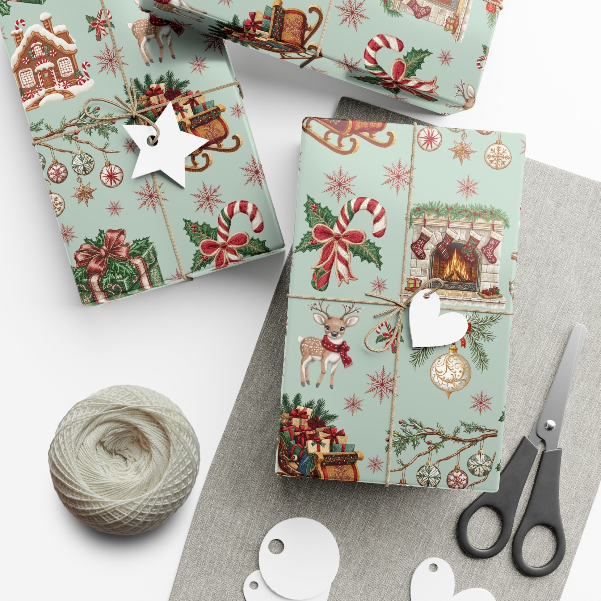 Vintage Christmas Wrapping Paper Festive Holiday Gift Wrap with Retro-Inspired Designs, Perfect for Christmas Presents, Crafting, & Holiday Decor – Premium Quality - MRSBYVALLE