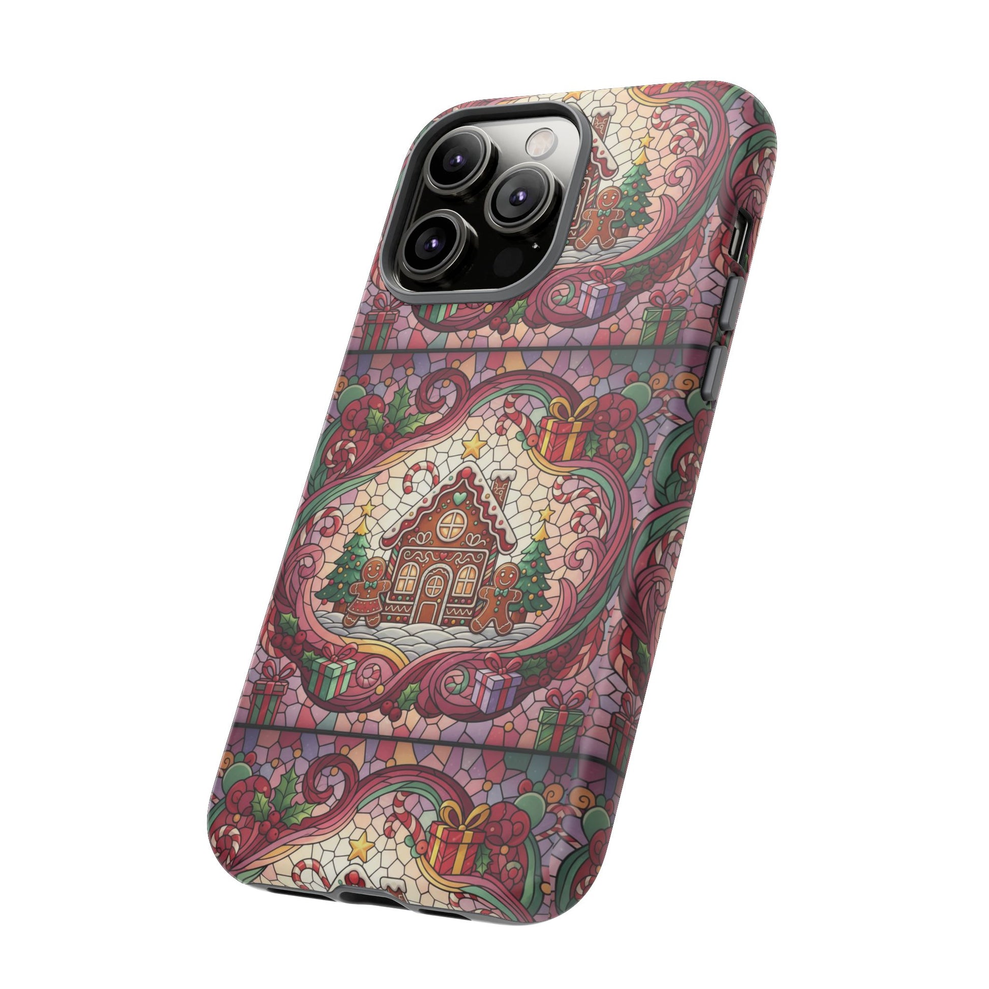 iPhone Case 17, 16  Gingerbread Stained Glass Tough Case Samsung perfect phone case