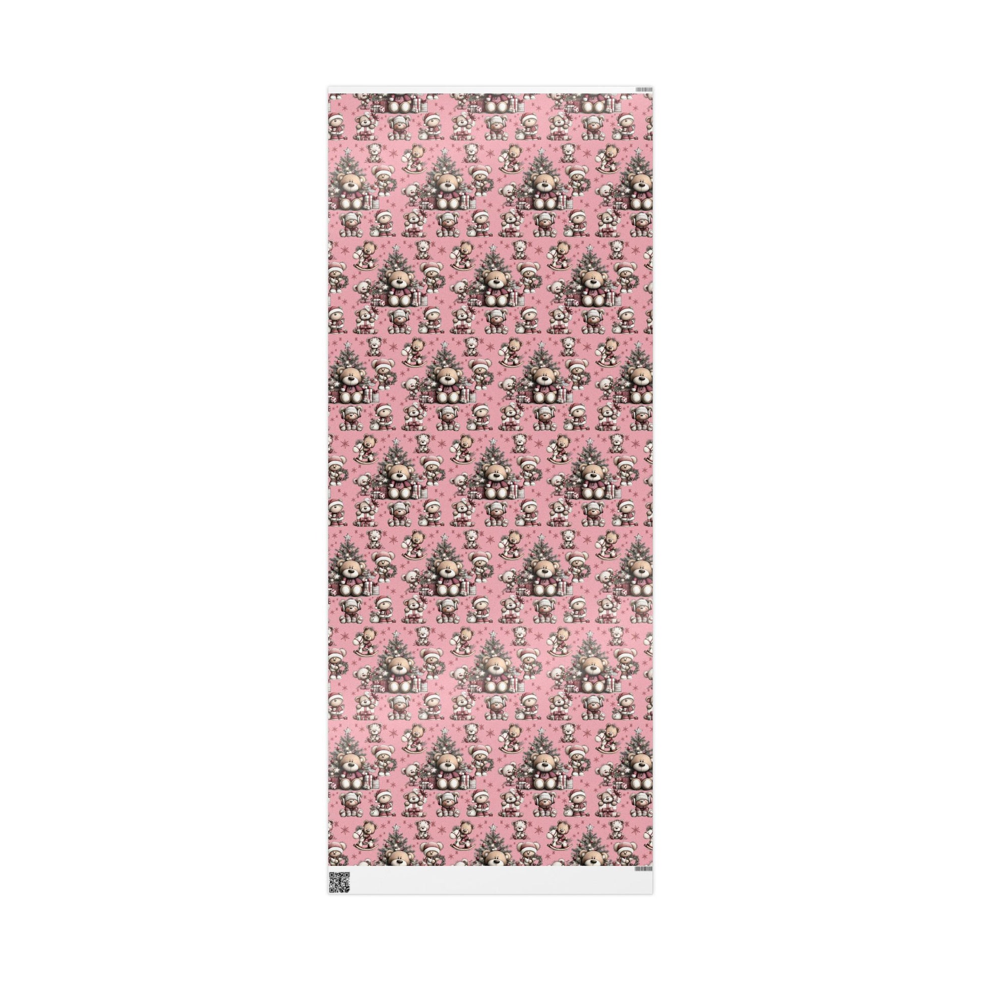 Whimsical Pink Teddy Bear Wrapping Paper Cute Holiday Gift Wrap for Sweet  Cozy Presents