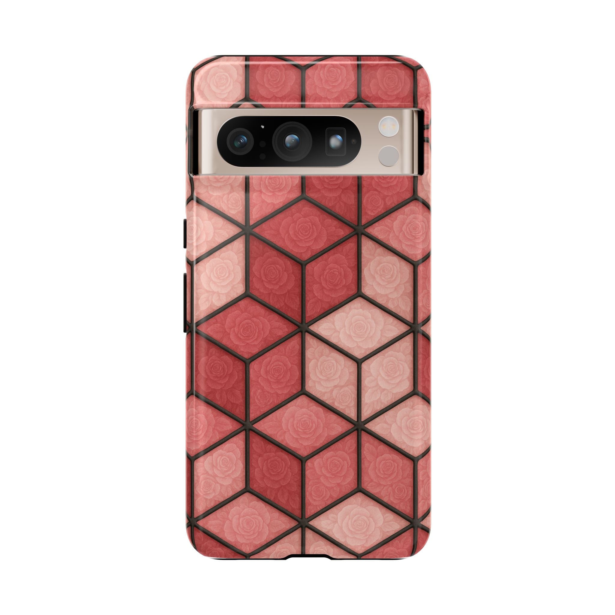 Geometric Stained Glass Illusion Phone Case Colorful Abstract Art, Aesthetic Protective Cover for iPhone, Samsung & Google, Unique Gift Idea Mom