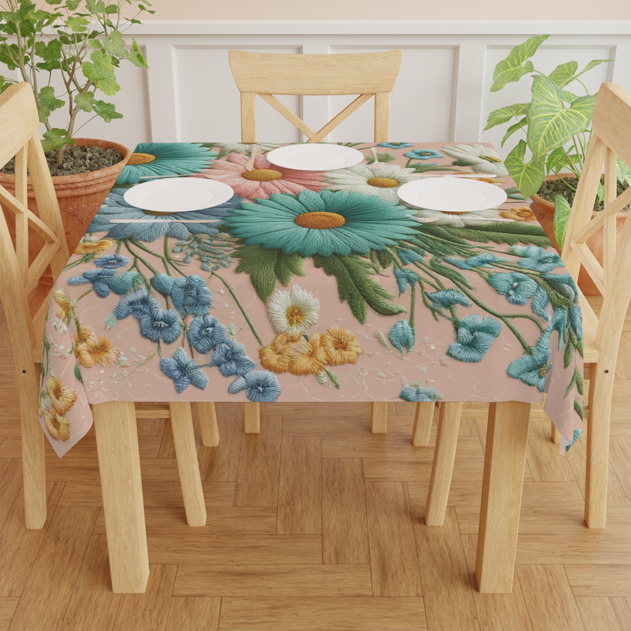 Best Elegant Pastel Floral Tablecloth100% Polyester, Perfect for Dining, Parties, Showers and Home Décor Birthdays all Events and Occasions - MRSBYVALLE