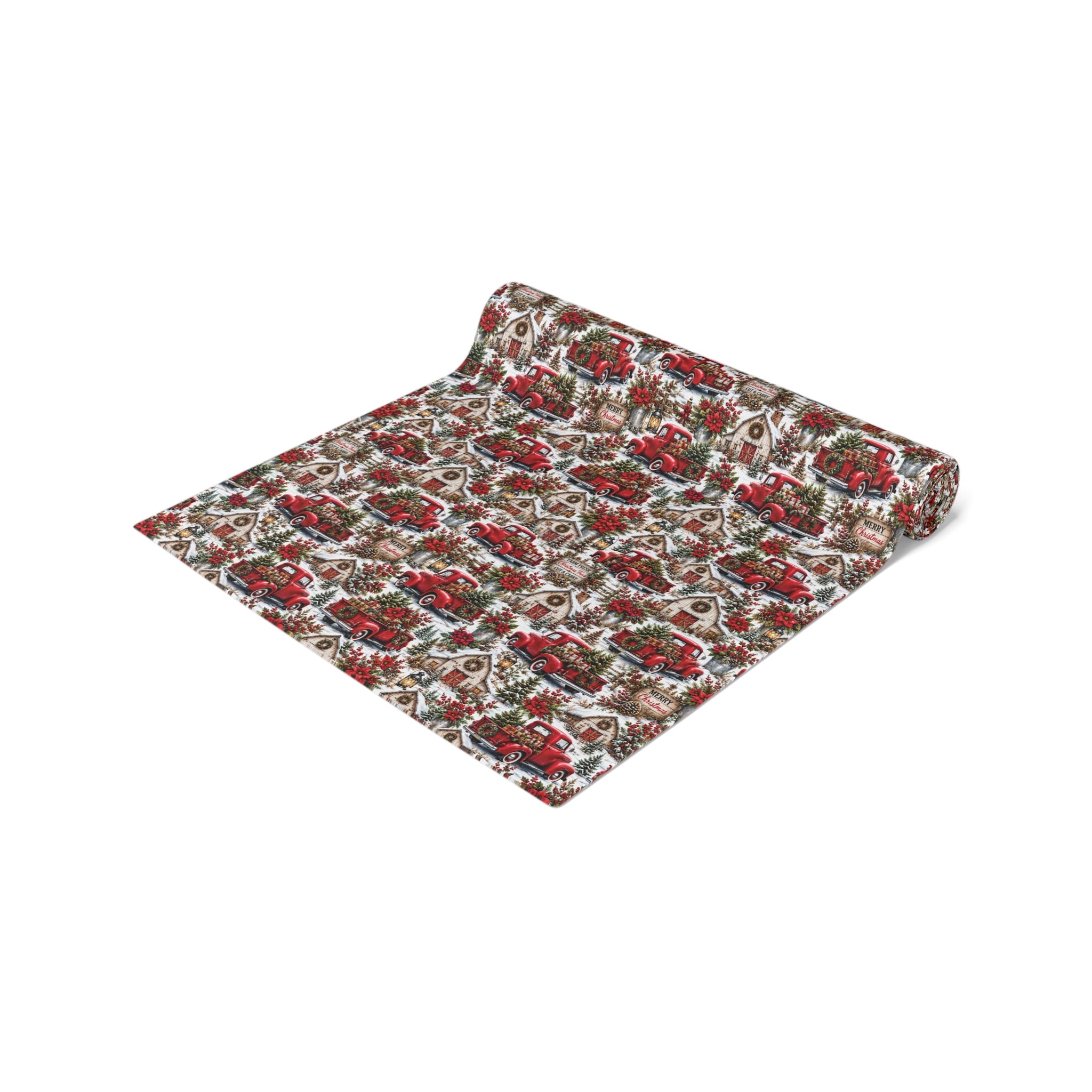 Autumn Harvest Table Runner — Rustic Farmhouse Cotton-Poly Dining Decor