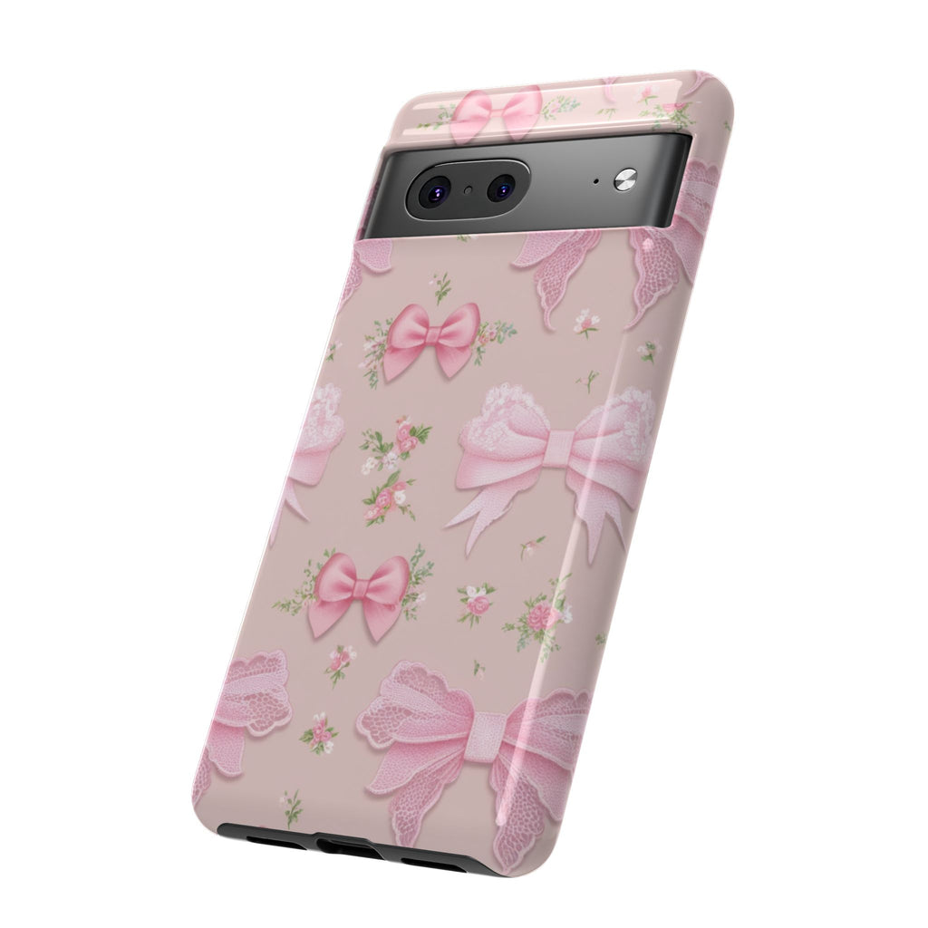 Luxury Pink Bow Phone Case – Cute & Protective Cover for iPhone & Samsung Gift for Her