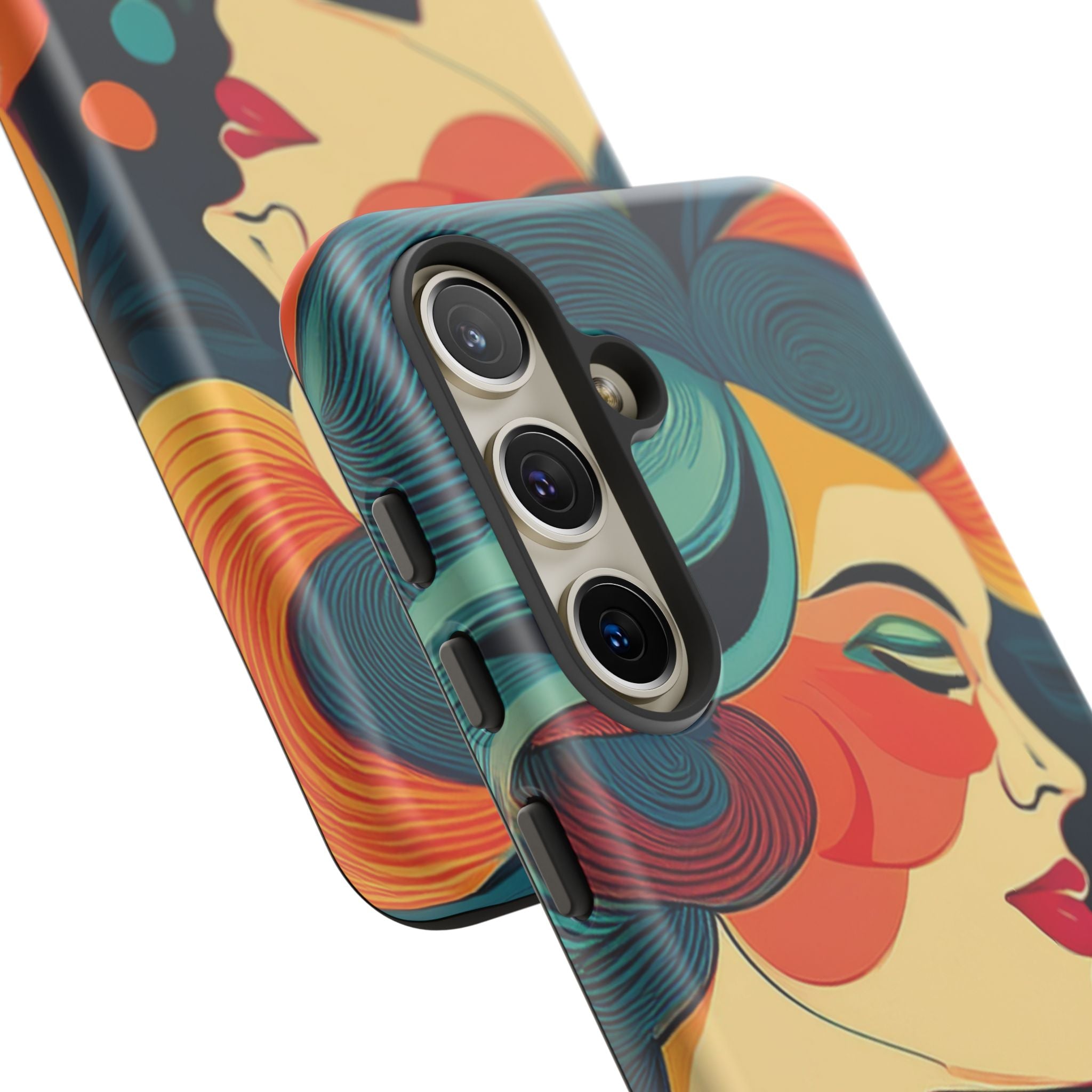 Coque de Téléphone Esthétique Années 50 Rétro Design d'Inspiration Vintage aux Couleurs Pastel Housse Style Mid-Century pour Modèles iPhone et Samsung Galaxy