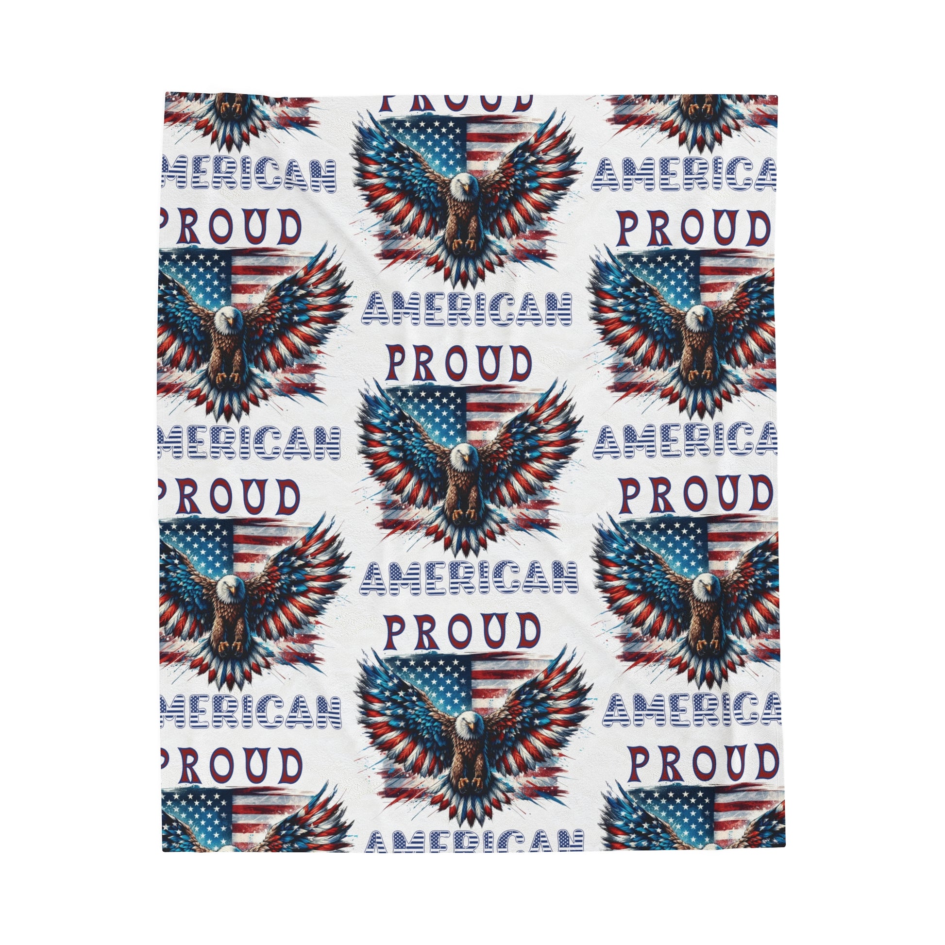 Patriotic American Flag and Eagle Velveteen Plush Blanket Cozy Up with Stunning USA Symbol! Perfect for Living Rooms, Bedrooms, and Proud Americans Housewarming, Dad's Gift for Birthday - MRSBYVALLE