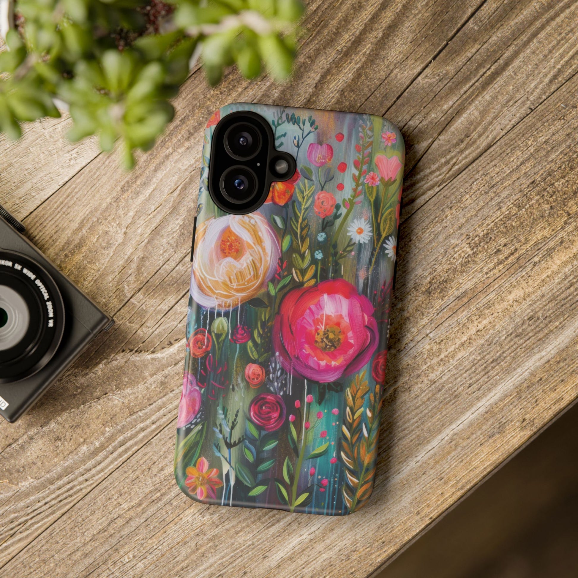 Watercolor Boho Floral Phone Case for iPhone 16 15 14 13 12  21 23 Samsung, and Pixel | Stylish Protective Cover Gift for Her Perfect for Floral Lover - MRSBYVALLE