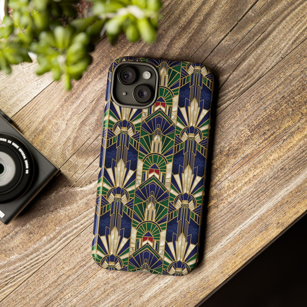 Navy & Gold Art Deco Phone Case — Imperial Art Deco Tough Case